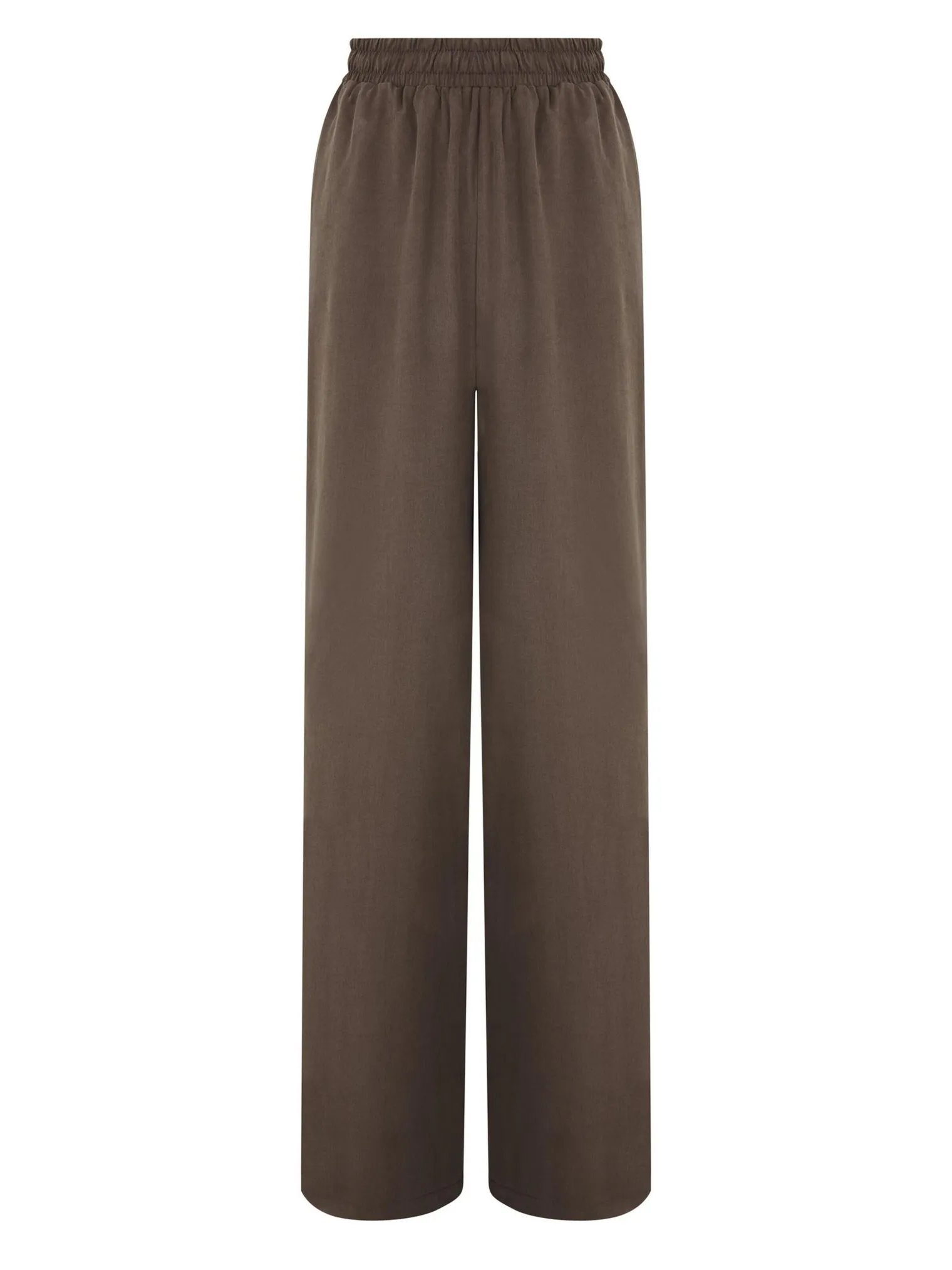 Брюки прямого кроя с карманами цвета горький шоколад фото 7