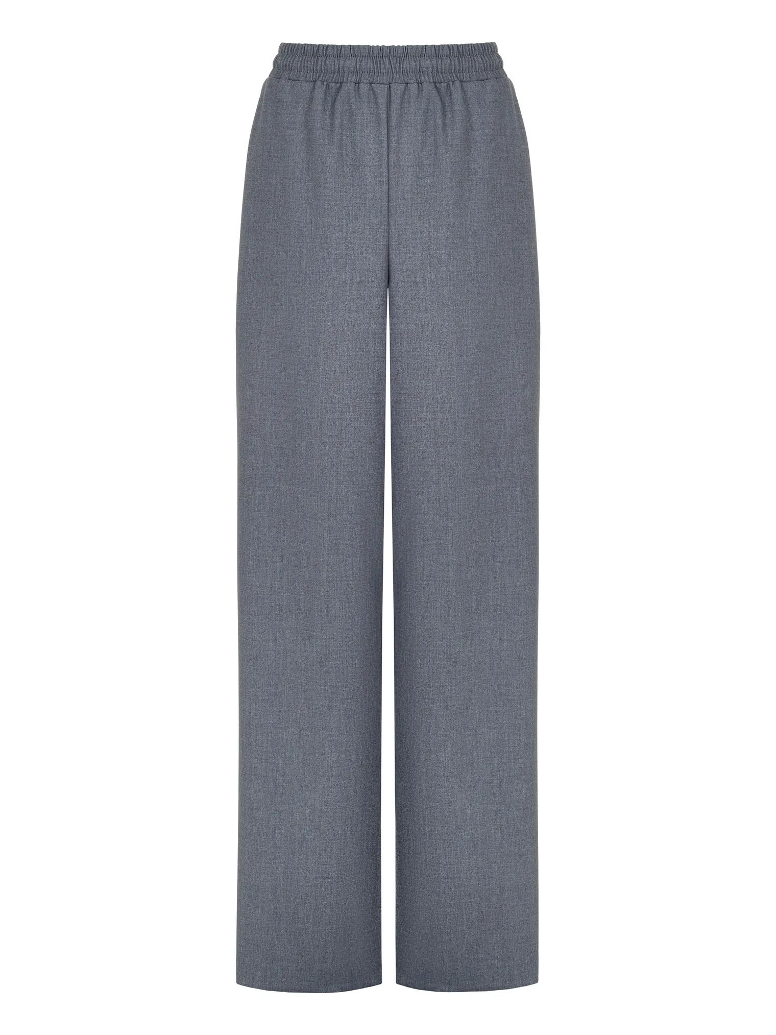 Брюки прямого кроя с карманами серого цвета фото 7