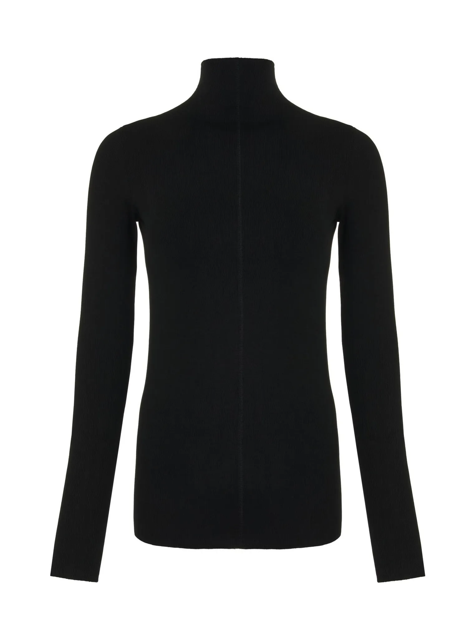 Водолазка в рубчик чёрного цвета фото 8