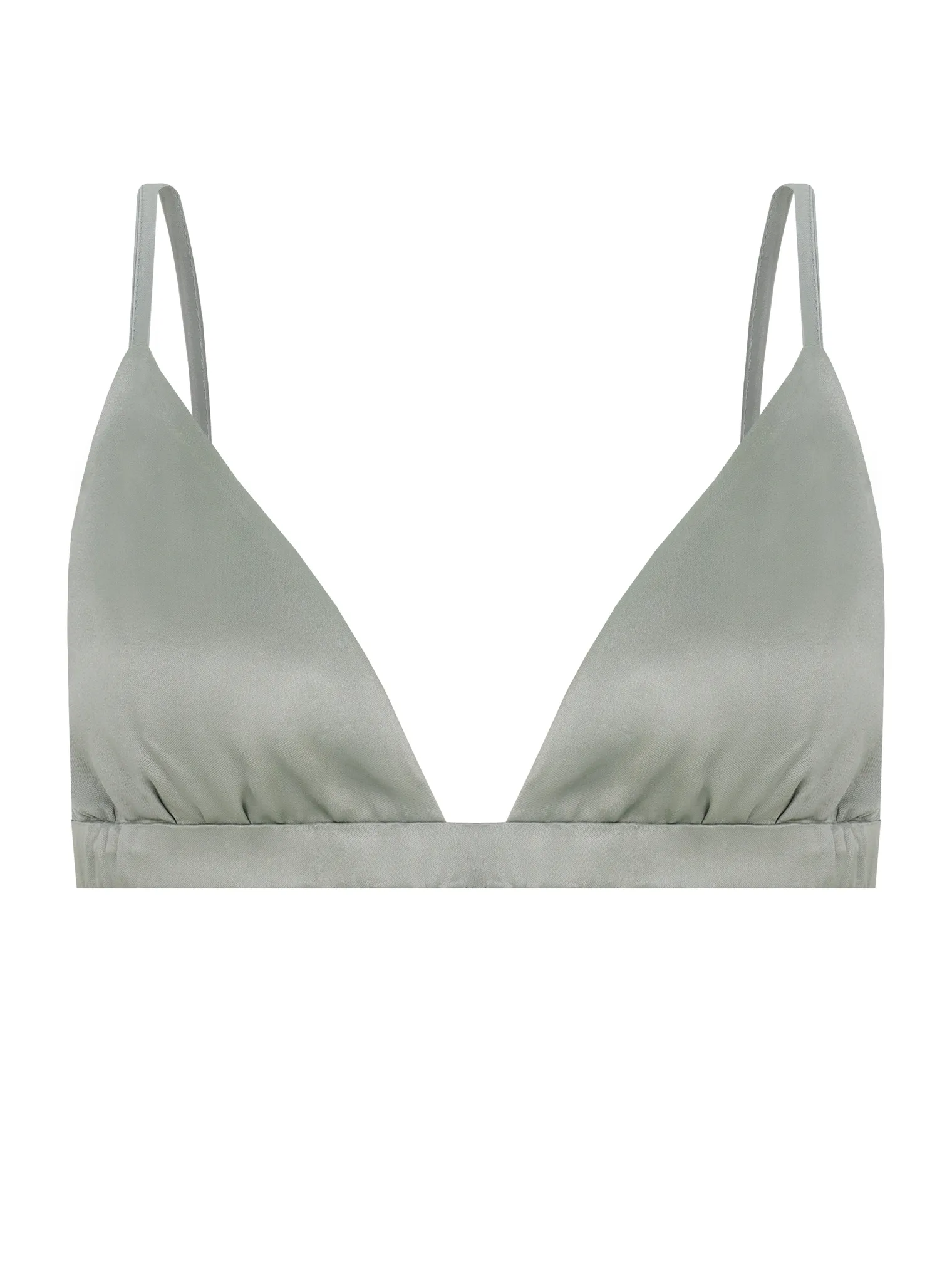 Топ укороченный на регулируемых бретелях с завязками цвета полынь фото 1