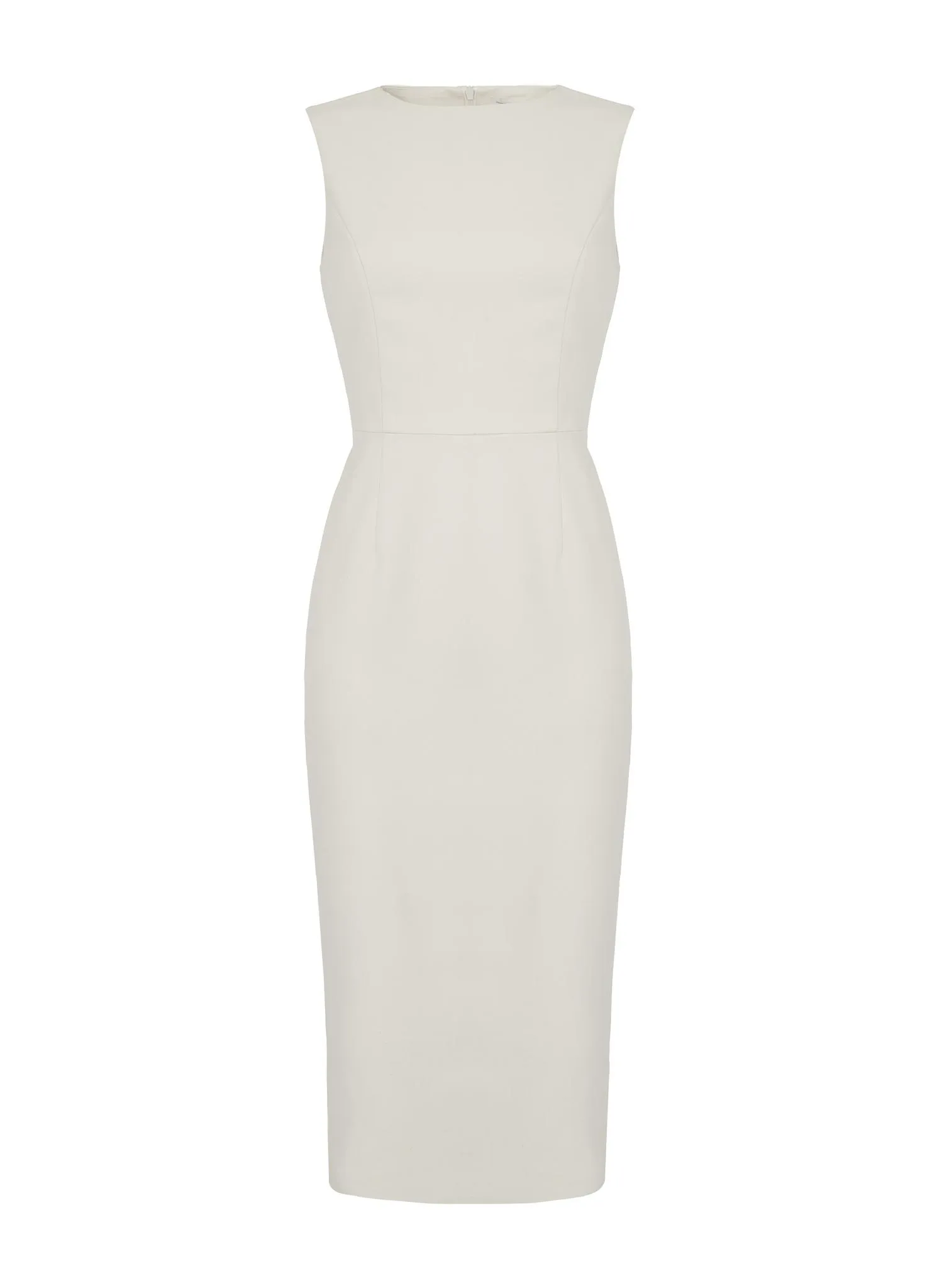 Платье миди без рукавов цвета тофу фото 8