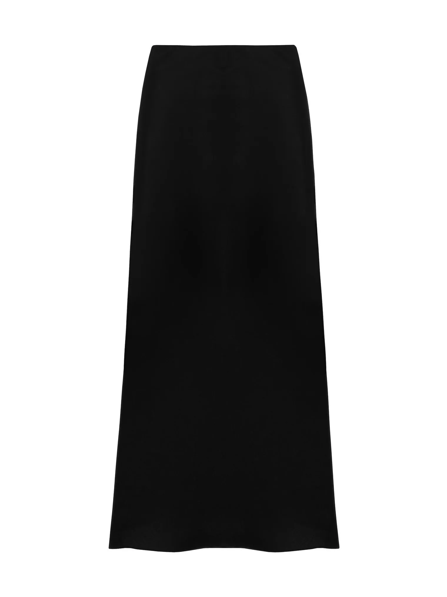 Юбка атласная удлиненная чёрного цвета фото 8