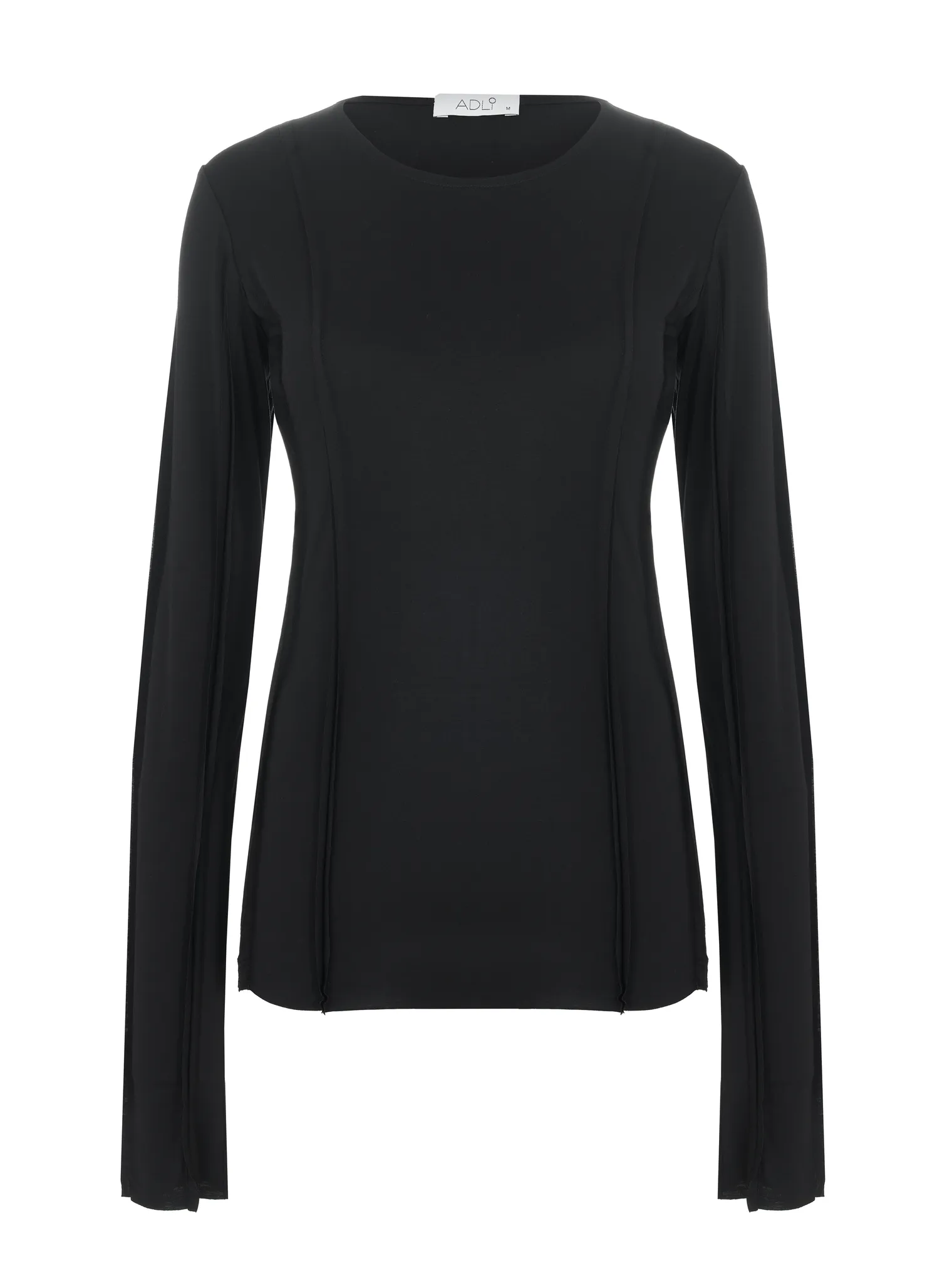 Лонгслив с удлинённым рукавом чёрного цвета фото 1