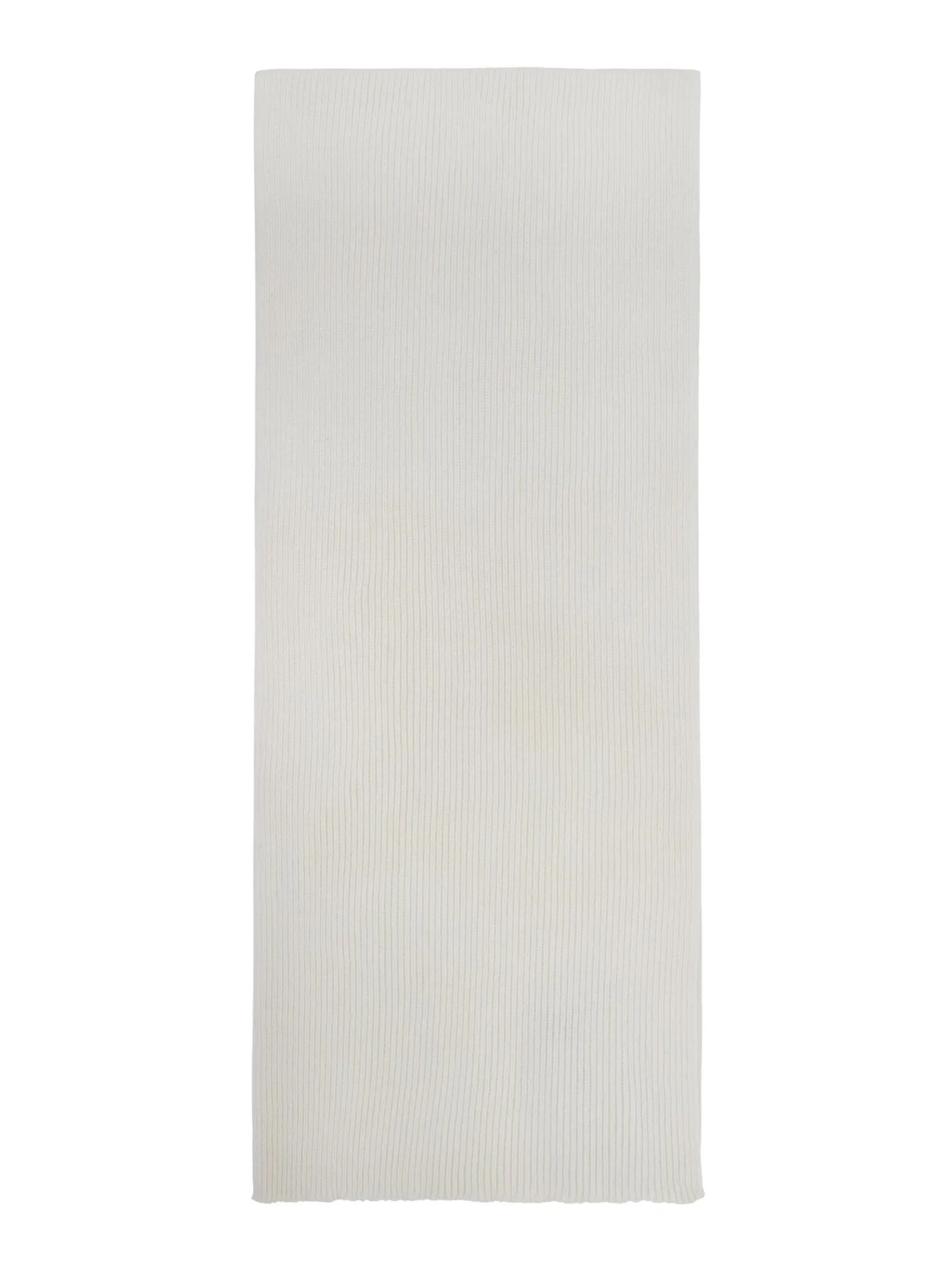 Шарф из шерсти мериноса молочного цвета фото 2