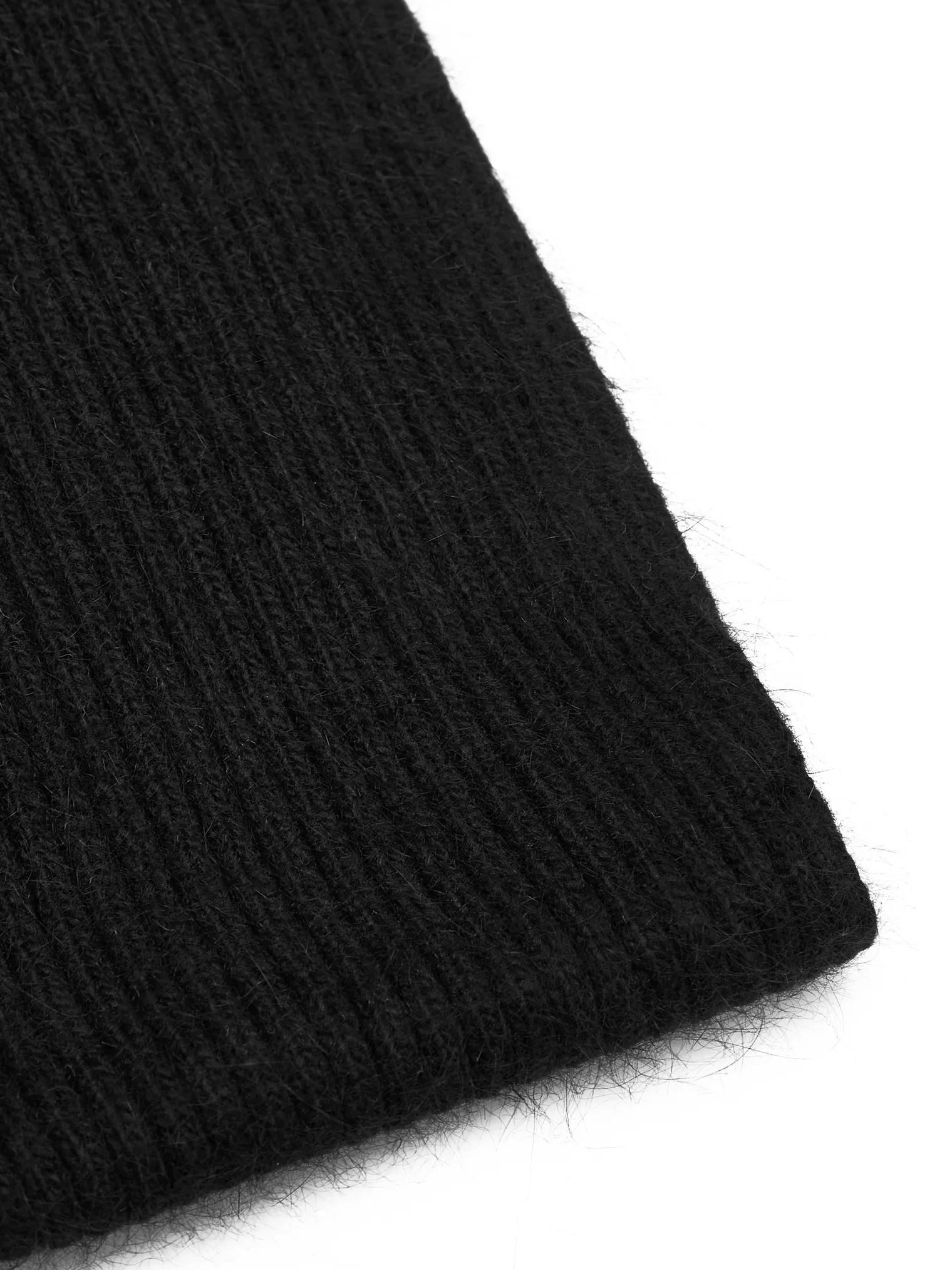 Шарф из ангоры чёрного цвета фото 1