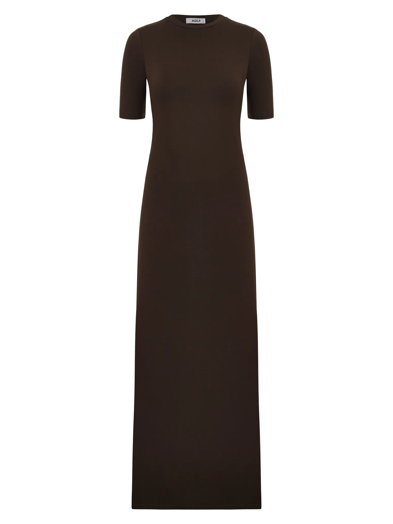 Платье из тонкого трикотажа шоколадного цвета фото 8