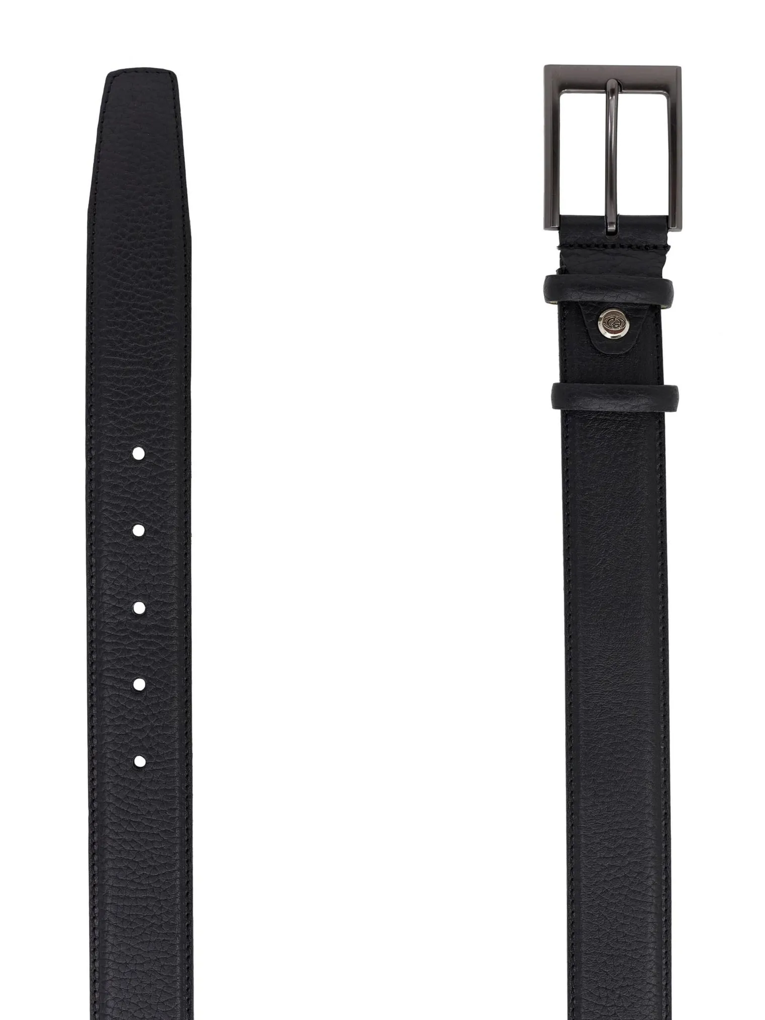 Ремень ручной работы чёрного цвета фото 2