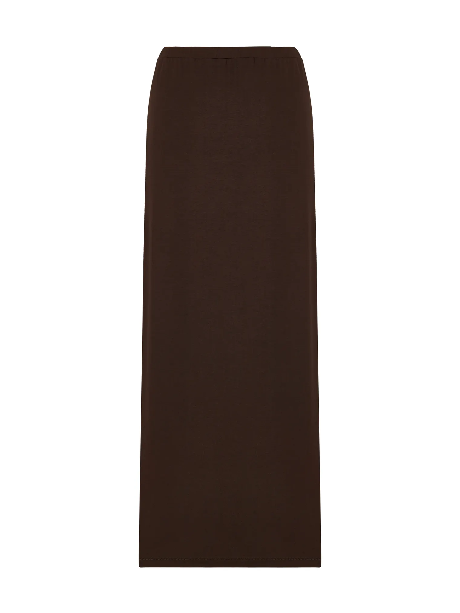 Юбка из тонкого трикотажа шоколадного цвета фото 9