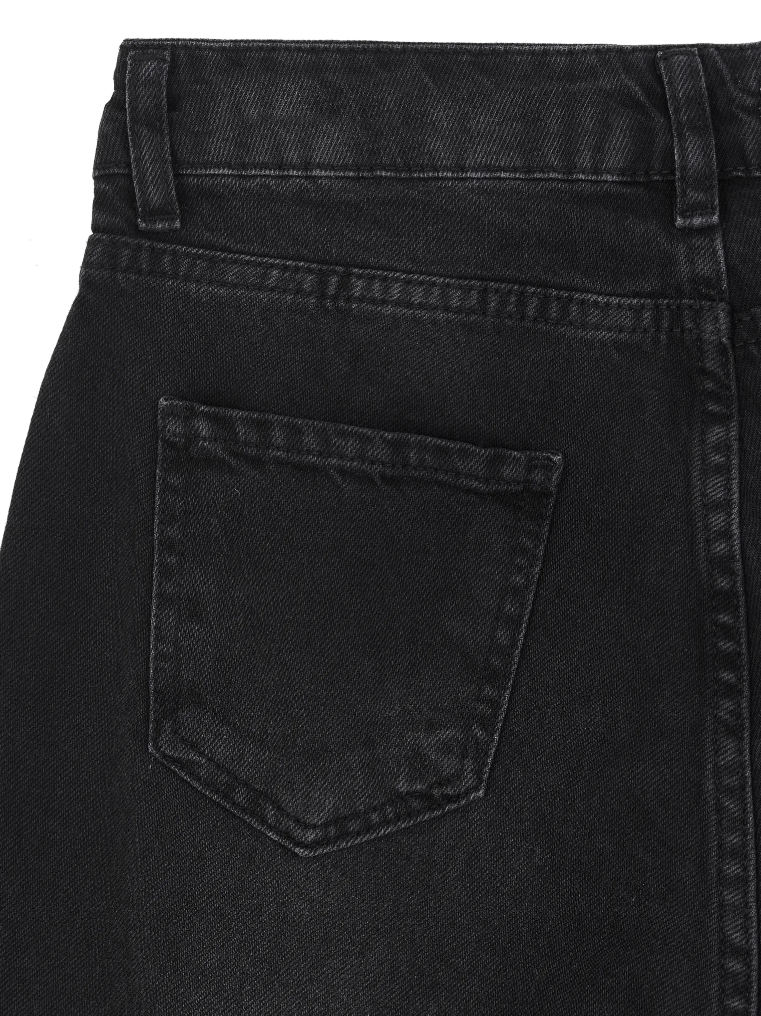 Джинсы широкого кроя с завышенной талией графитового цвета фото 2