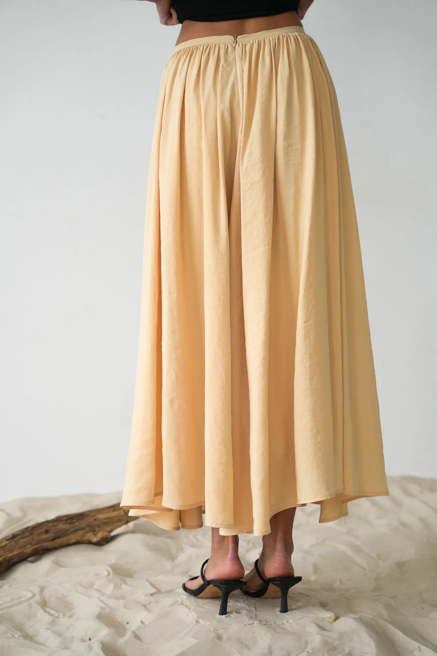 Юбка миди соломенного цвета фото 4