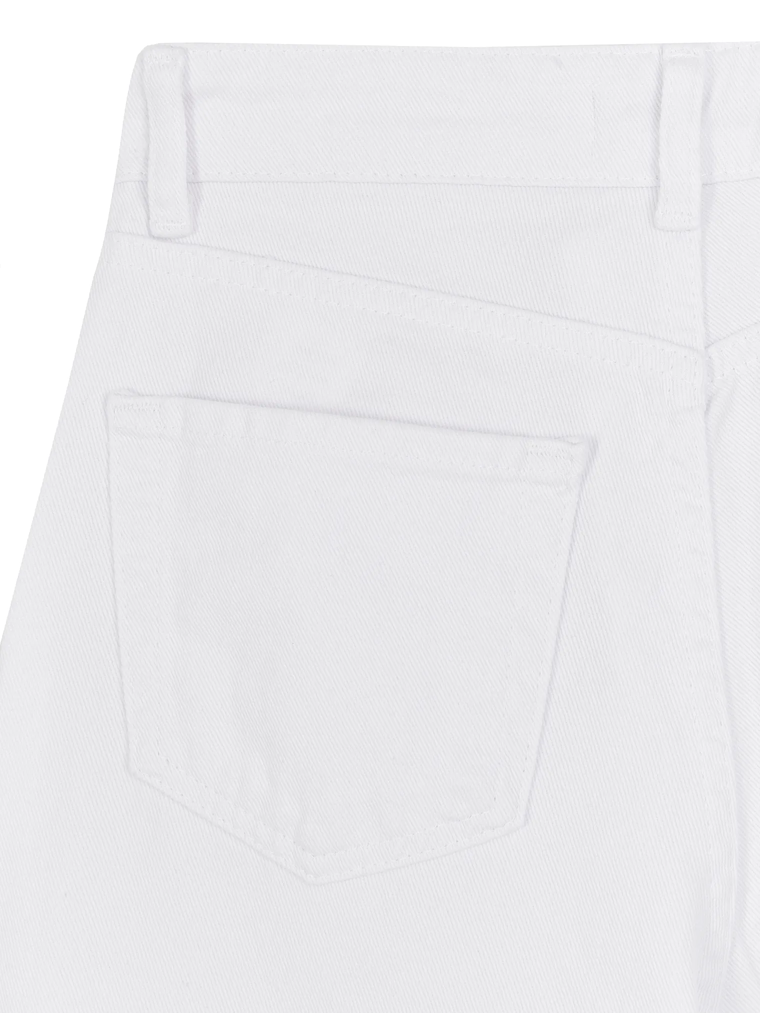 Джинсы свободного кроя с разрезами белого цвета фото 2