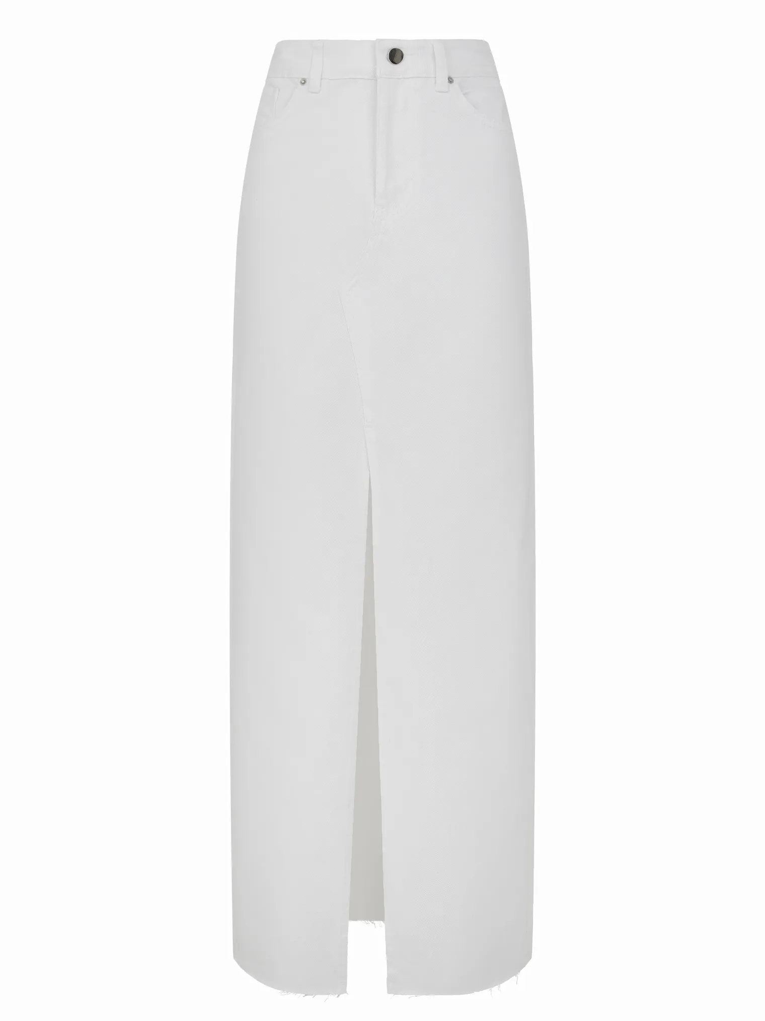 Юбка миди джинсовая белого цвета фото 1