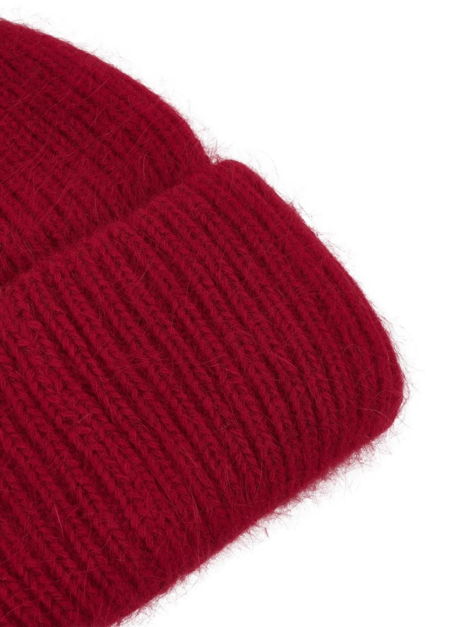 Шапка из ангоры винного цвета фото 2