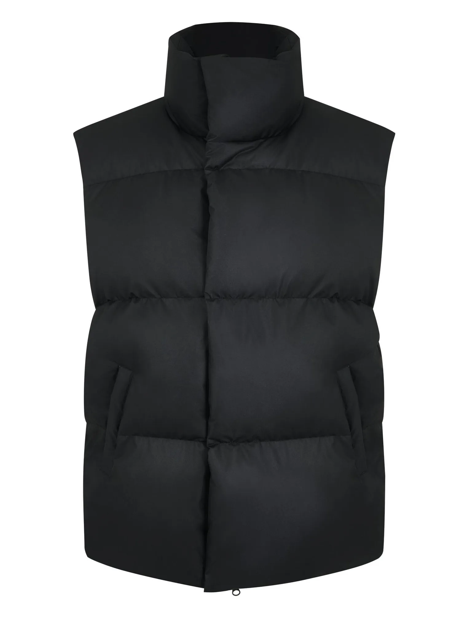 Жилет пуховой стёганный чёрного цвета фото 8