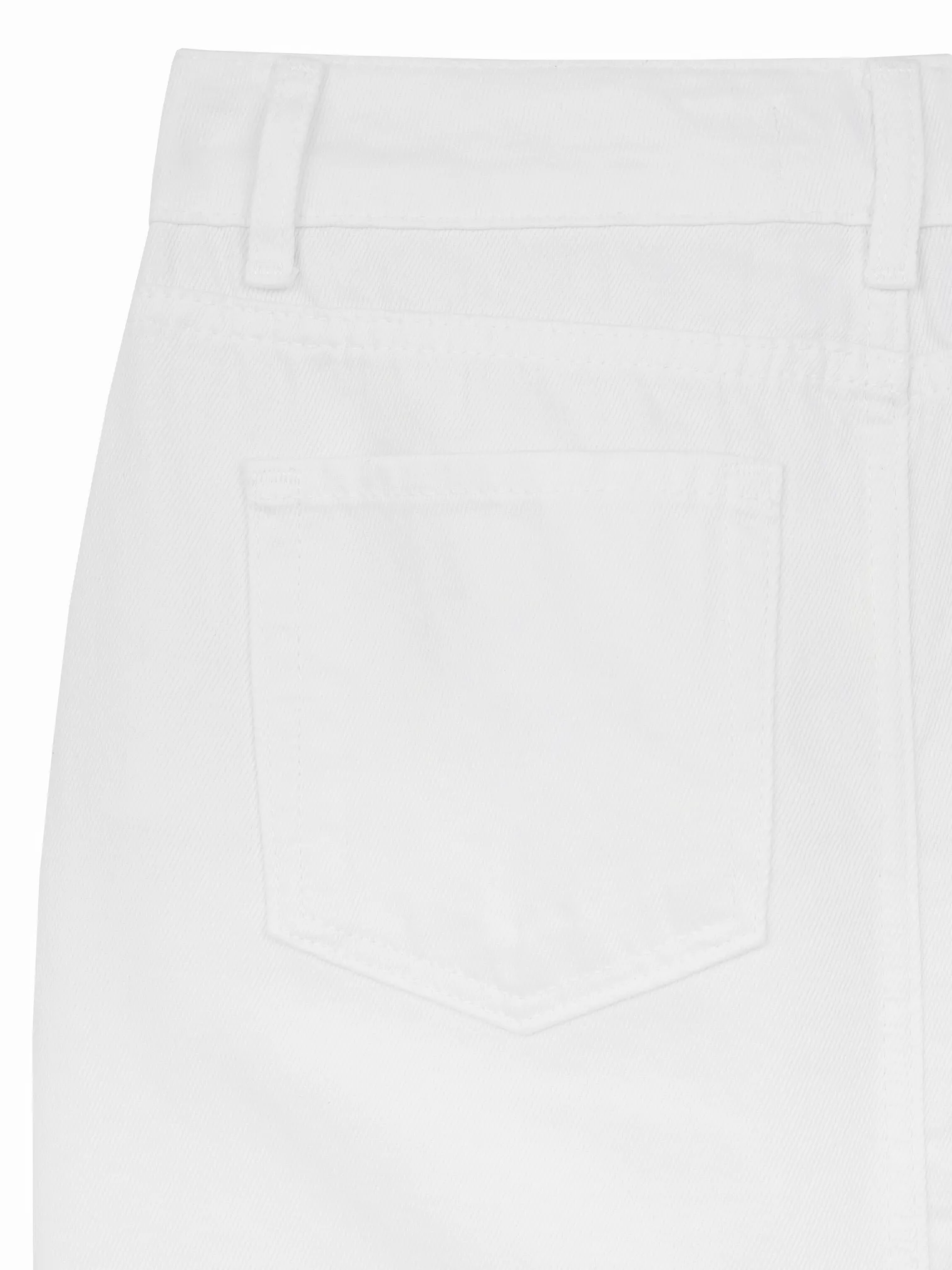 Юбка миди джинсовая белого цвета фото 2