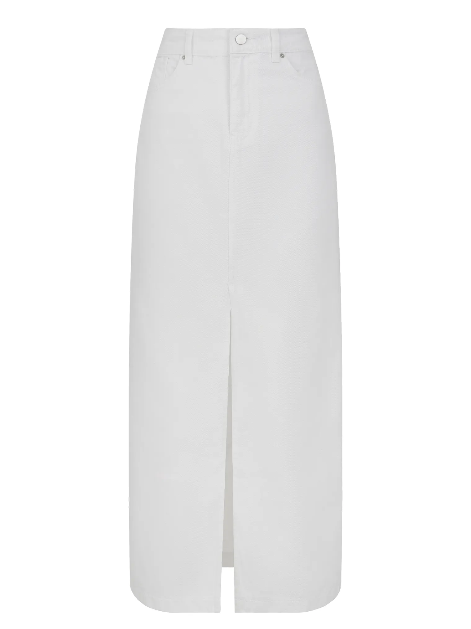 Юбка миди джинсовая белого цвета фото 1