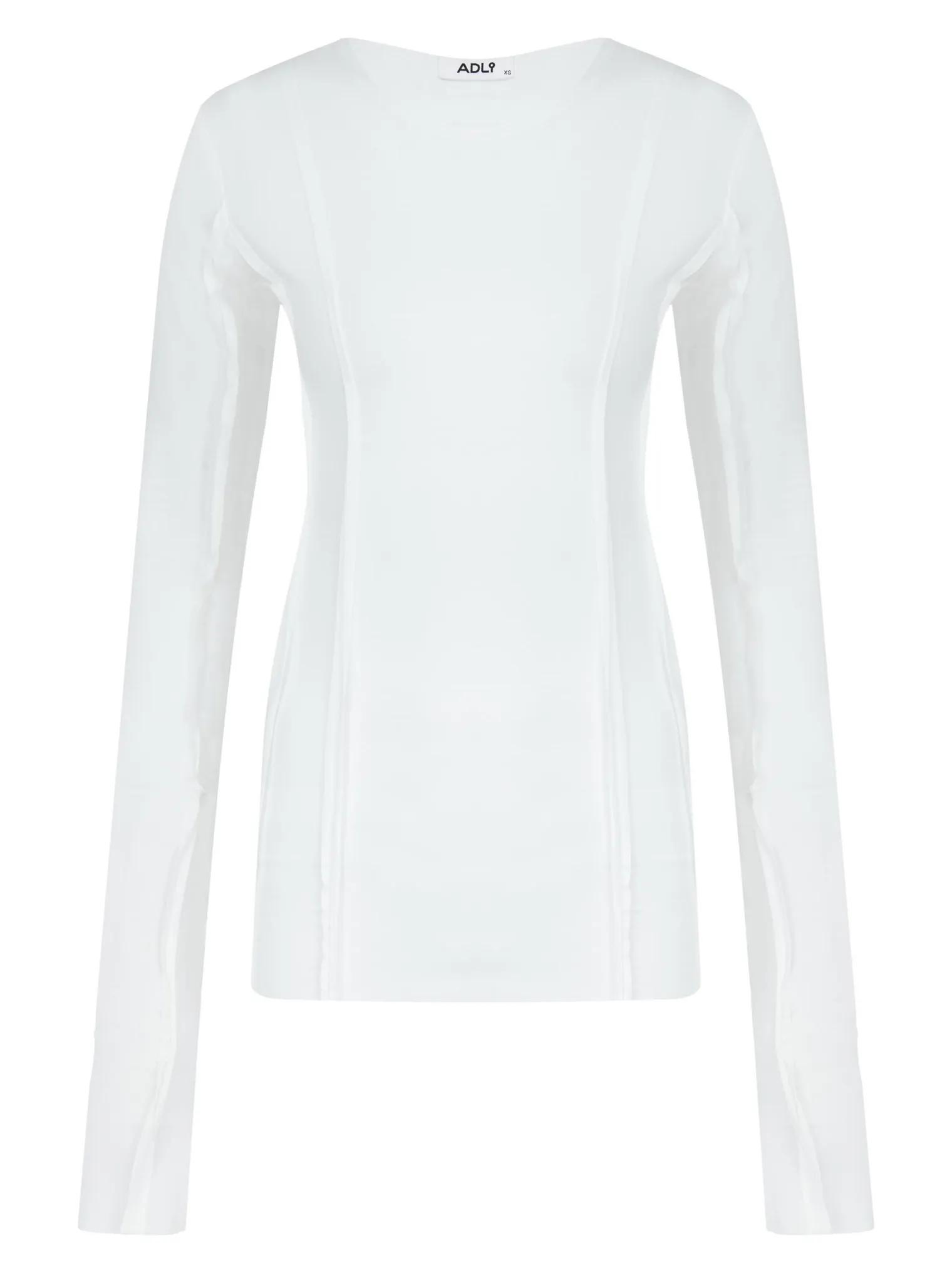 Лонгслив с удлинённым рукавом молочного цвета фото 1