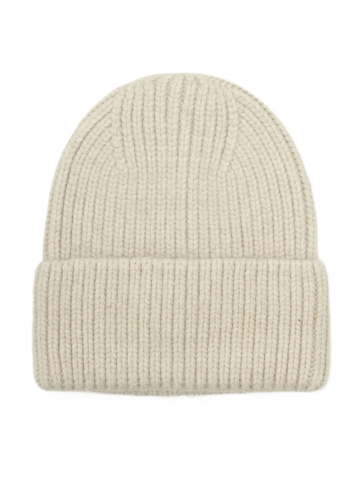 Шапка из ангоры однослойная молочного цвета фото 1