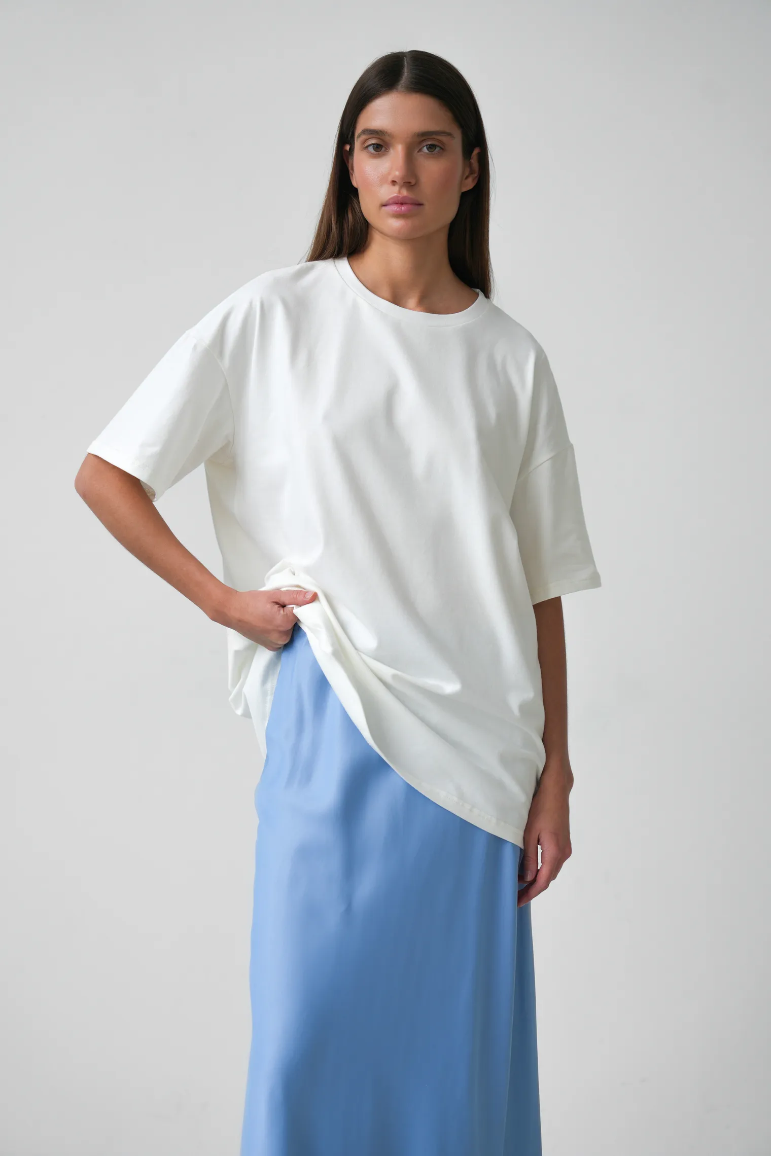 Футболка мужского кроя цвета тофу фото 5