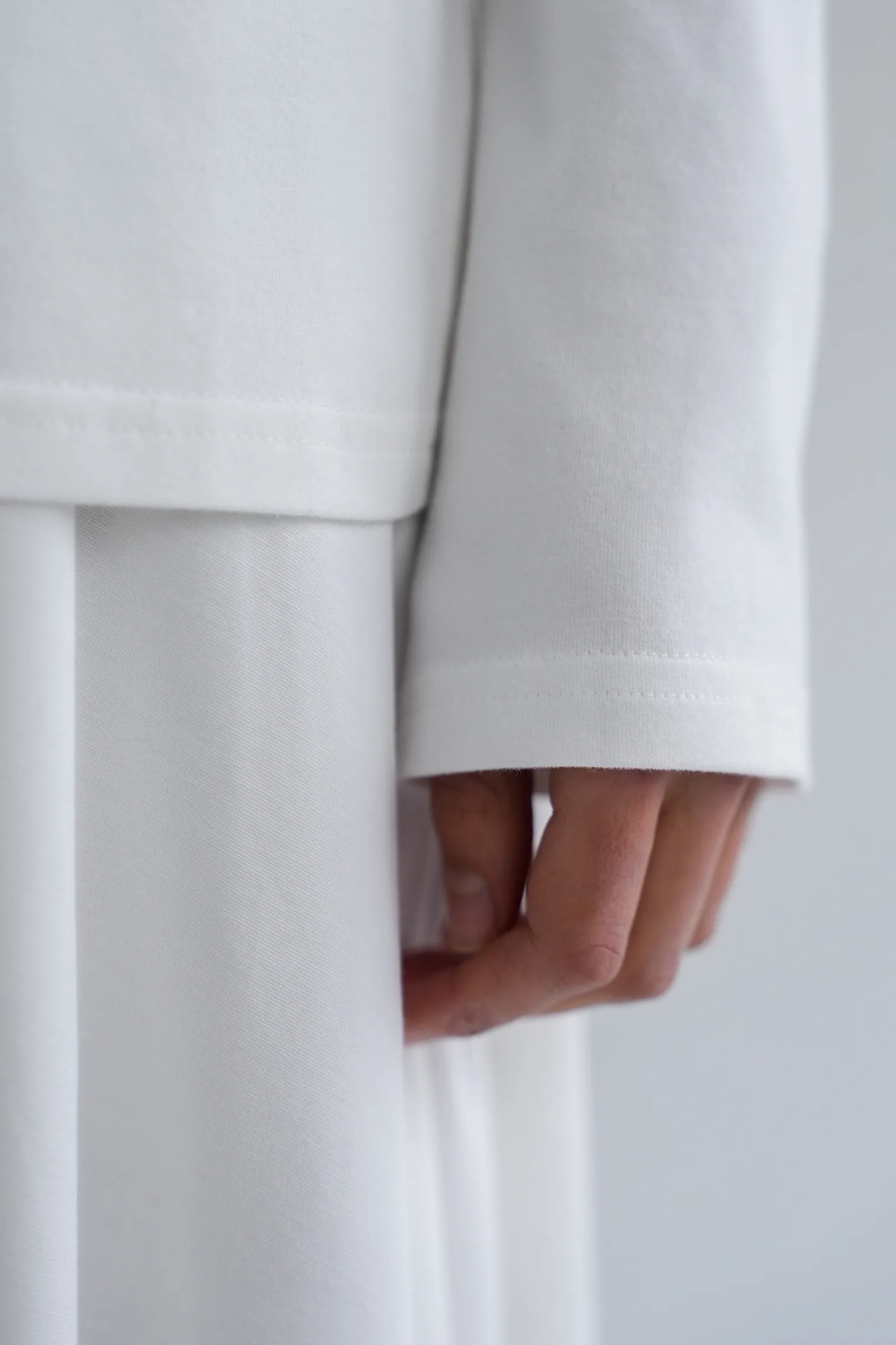 Лонгслив базовый цвета тофу фото 7