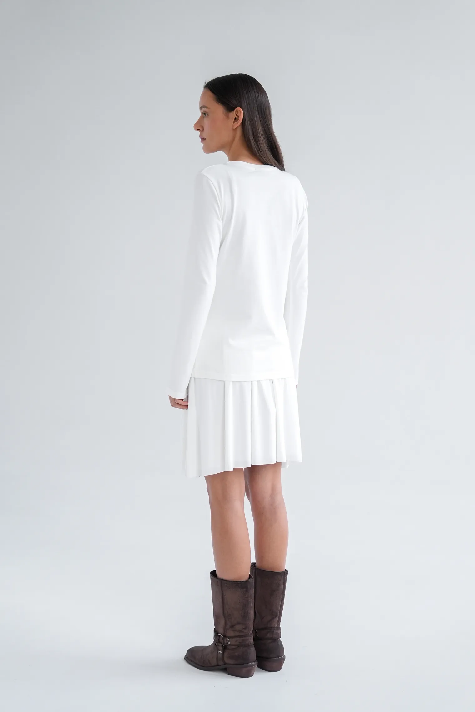 Лонгслив базовый цвета тофу фото 8