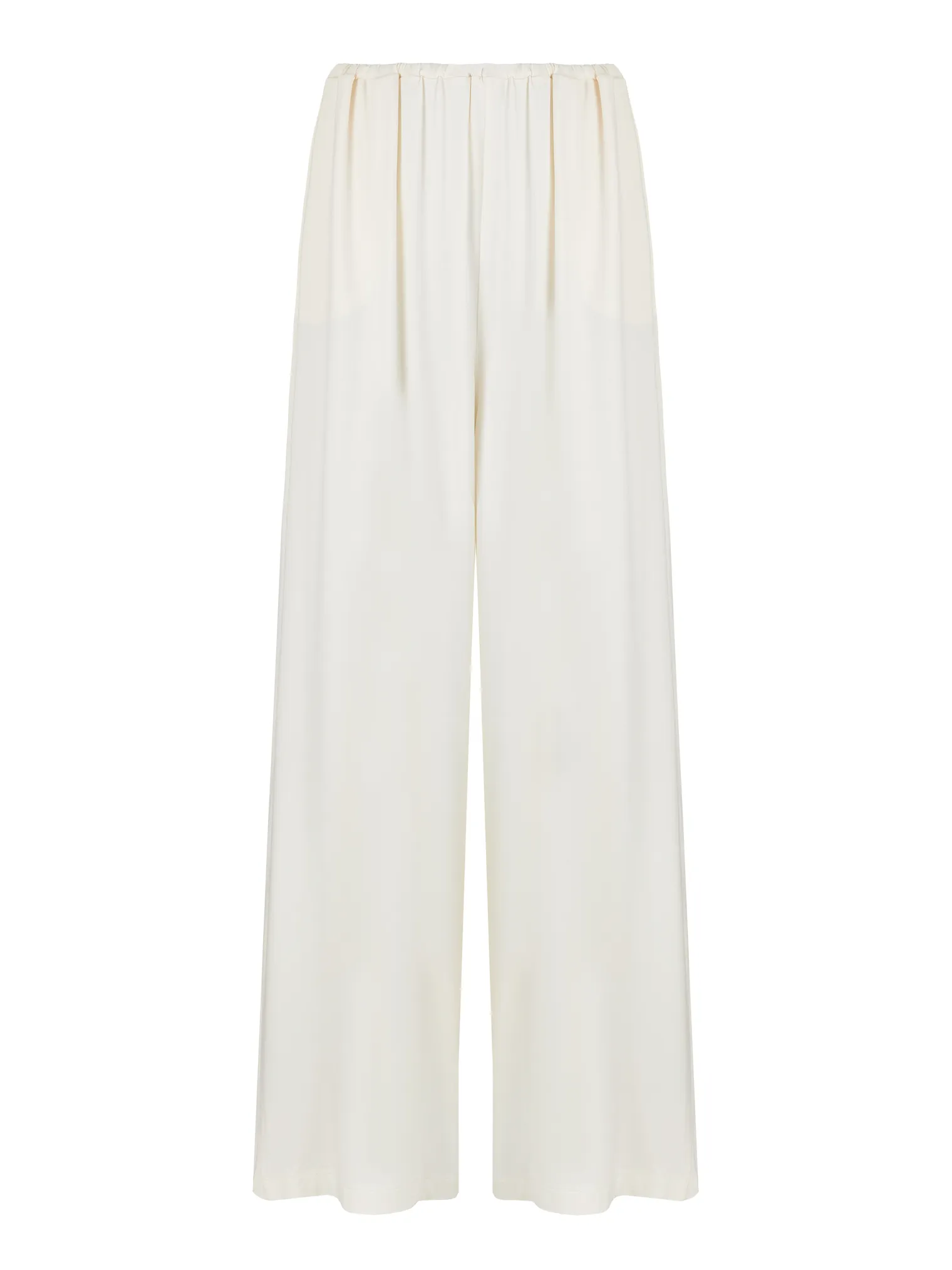 Брюки из тонкого трикотажа цвета тофу фото 8