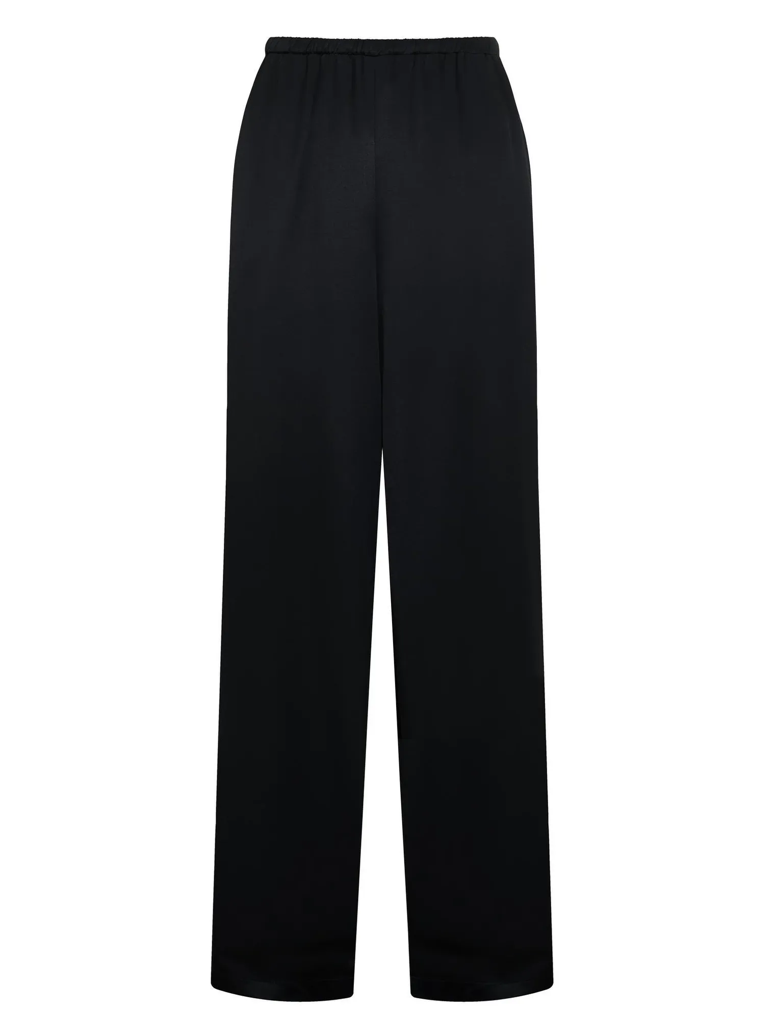 Брюки свободного кроя на резинке чёрного цвета фото 7