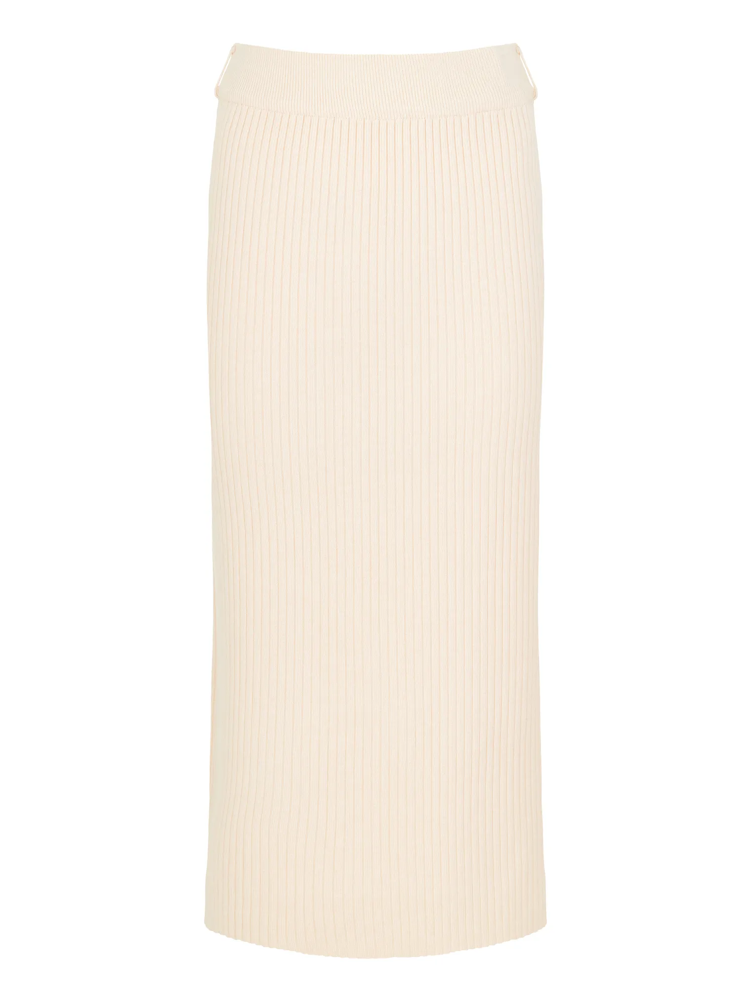 Юбка фактурной вязки молочного цвета фото 1