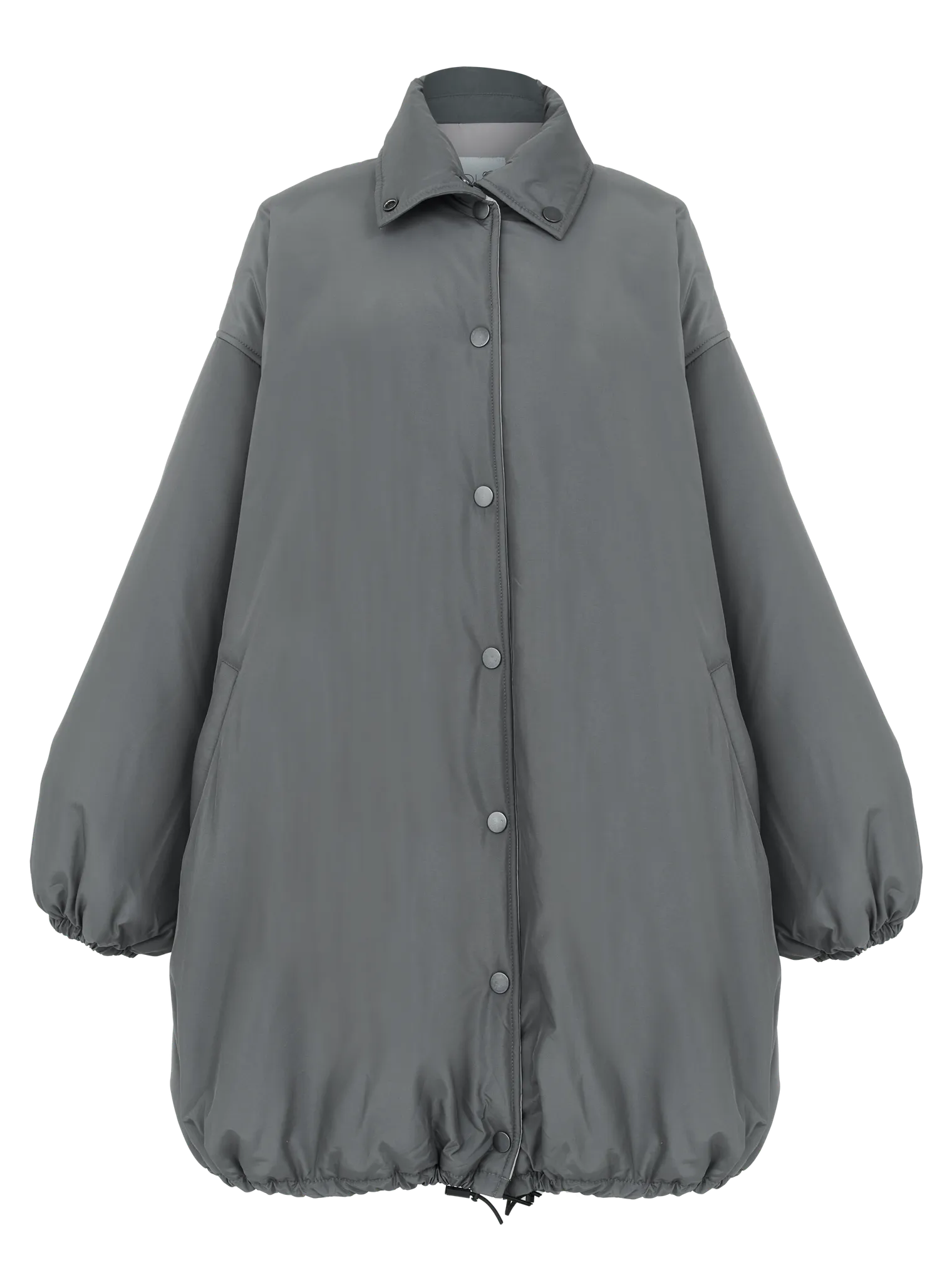 Парка двухсторонняя утепеленная цвета графит/светло-серый фото 9