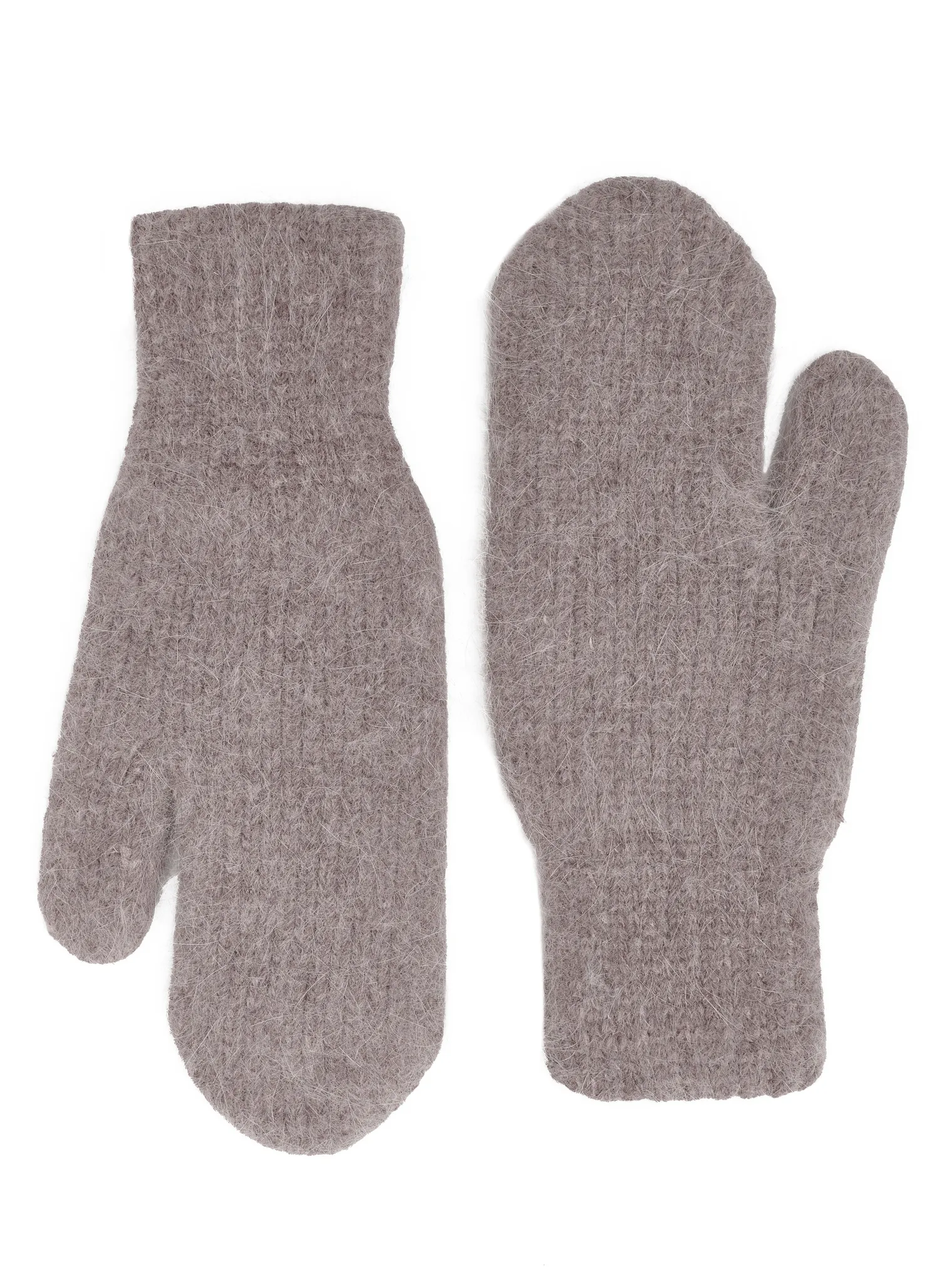 Варежки из ангоры кофейного цвета фото 1