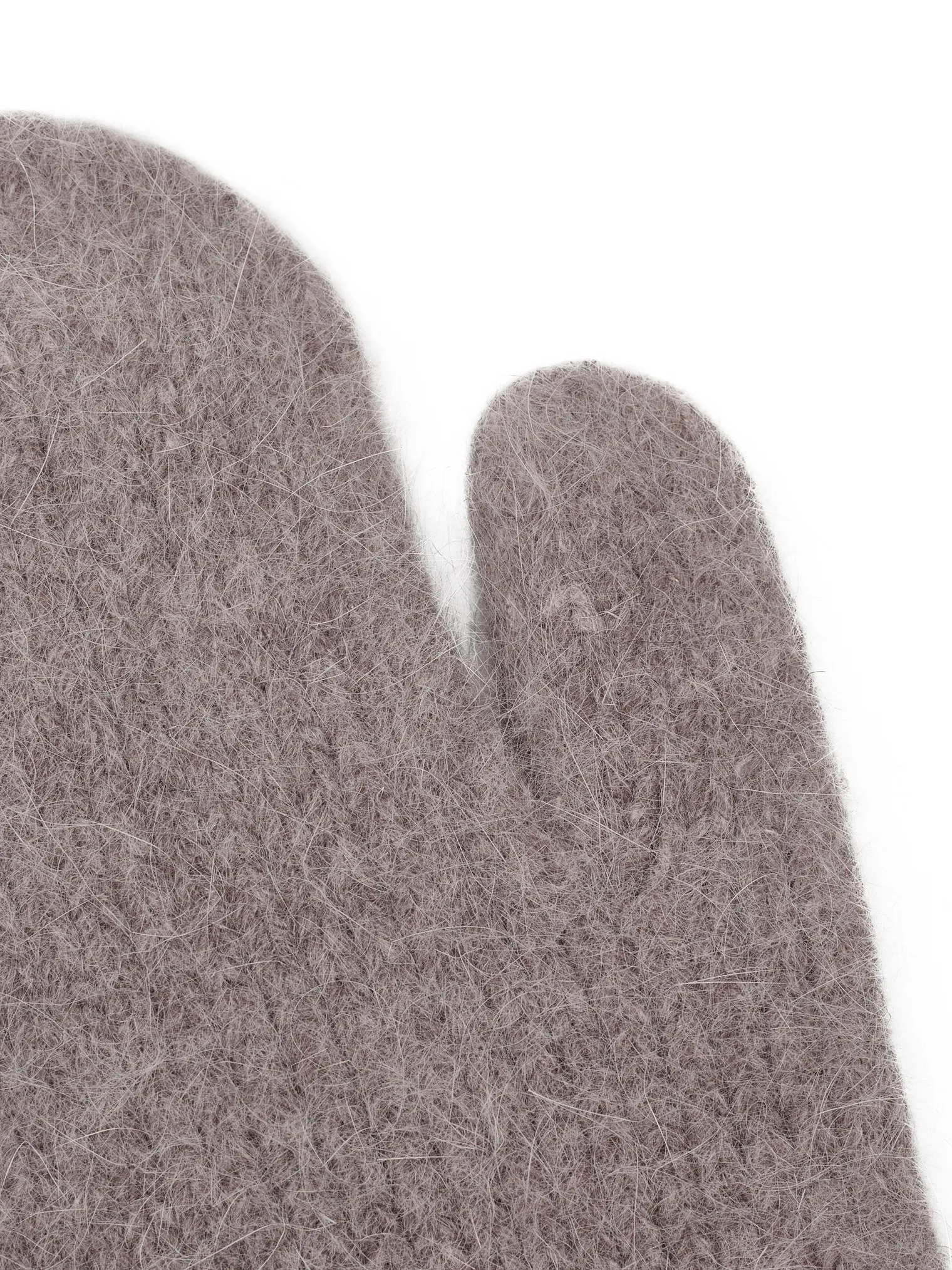 Варежки из ангоры кофейного цвета фото 2