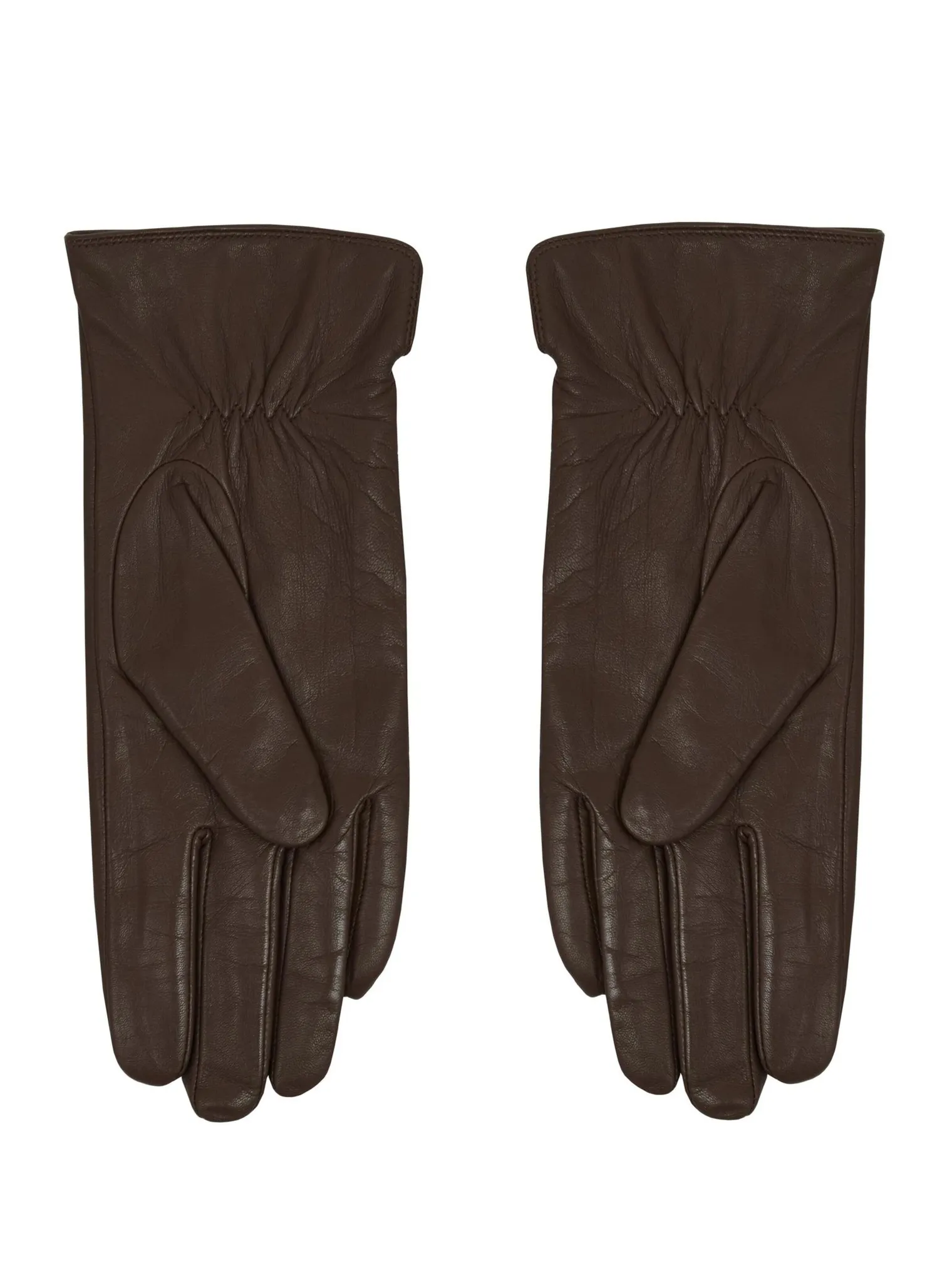 Перчатки из кожи цвета горький шоколад фото 2