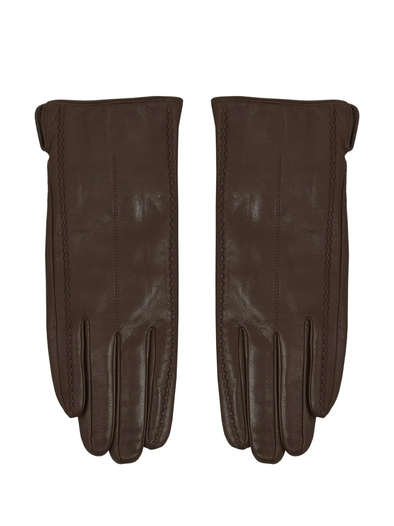 Перчатки из кожи цвета горький шоколад фото 1