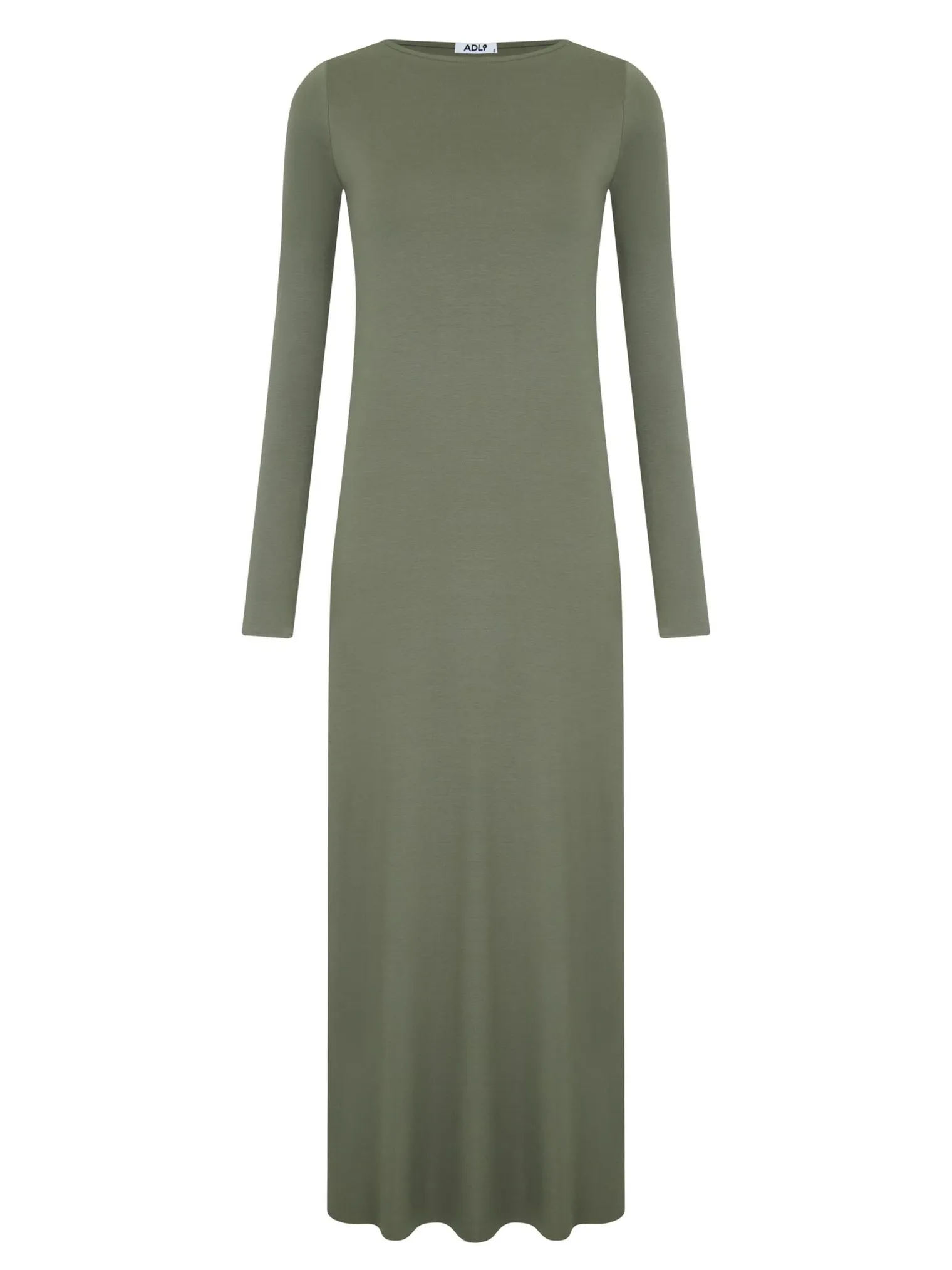 Платье макси с разрезом цвета хаки фото 9