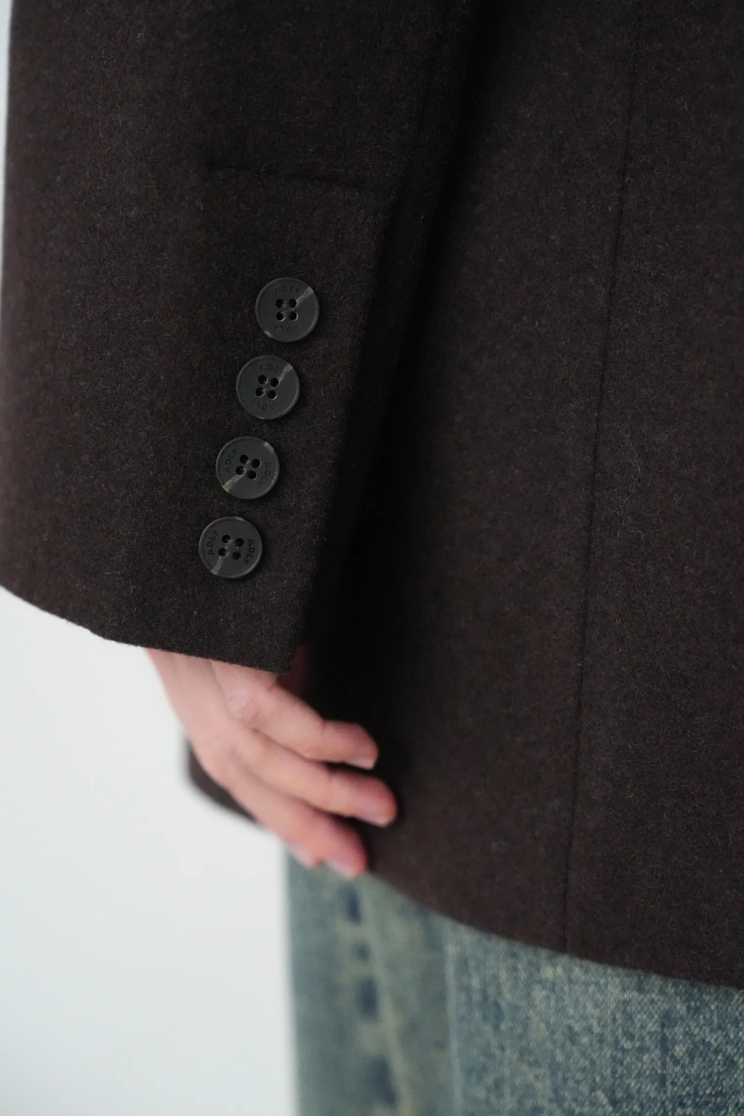 Пальто-жакет однобортное в цвете горький шоколад фото 8