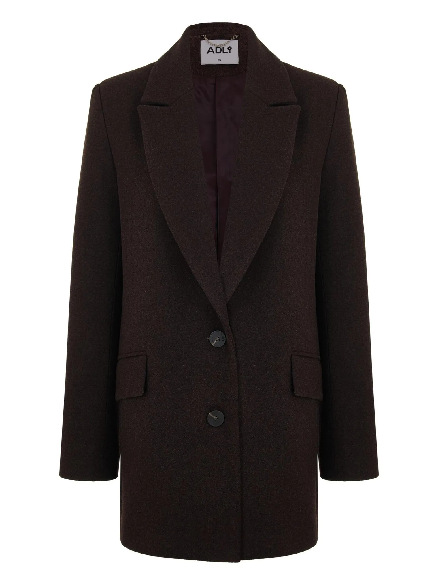 Пальто-жакет однобортное в цвете горький шоколад фото 9