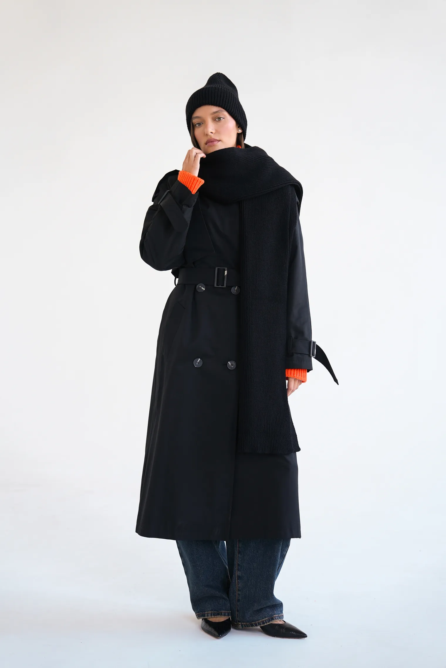 Шапка из шерсти мериноса чёрного цвета фото 6