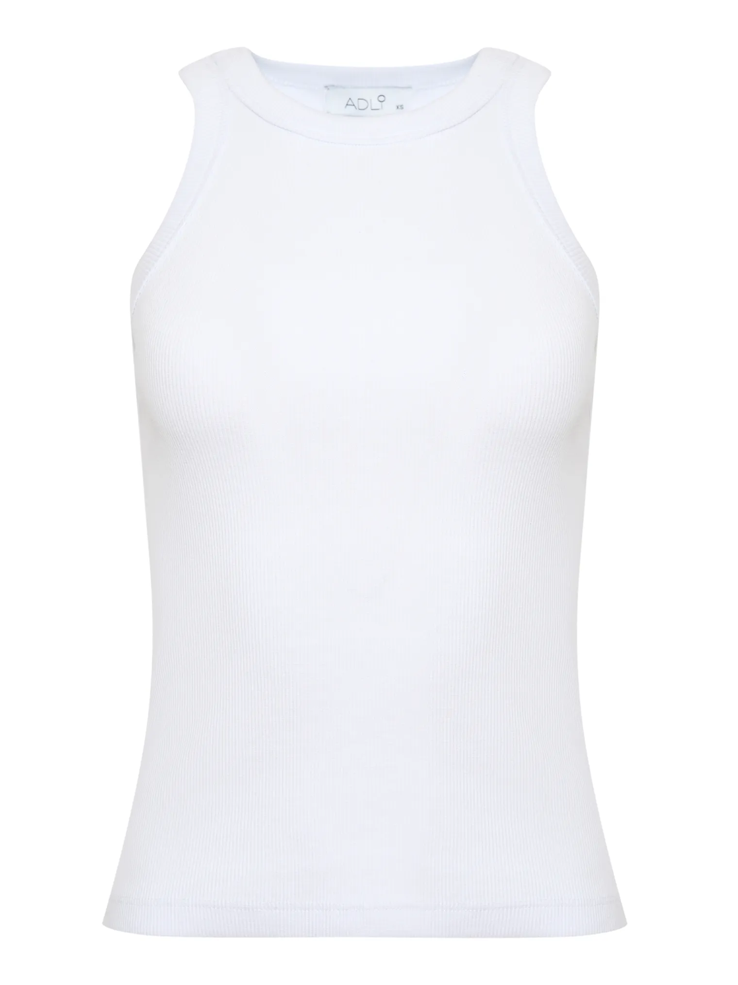 Майка в рубчик белого цвета фото 1