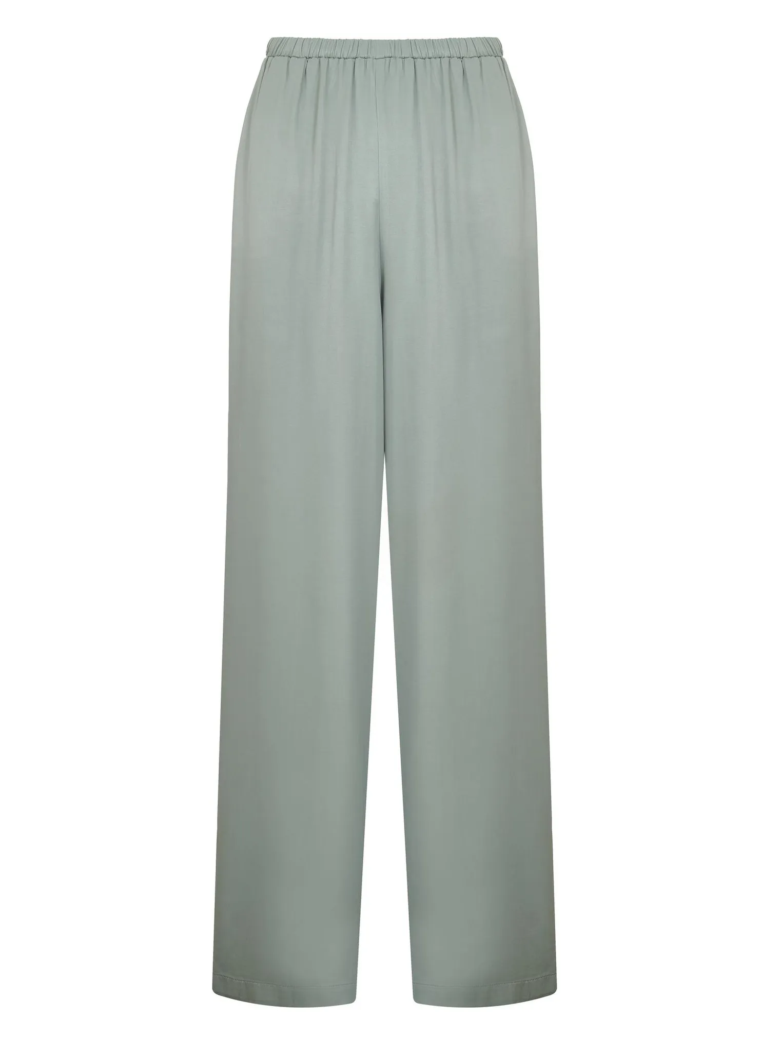 Брюки свободного кроя на резинке цвета полынь фото 7