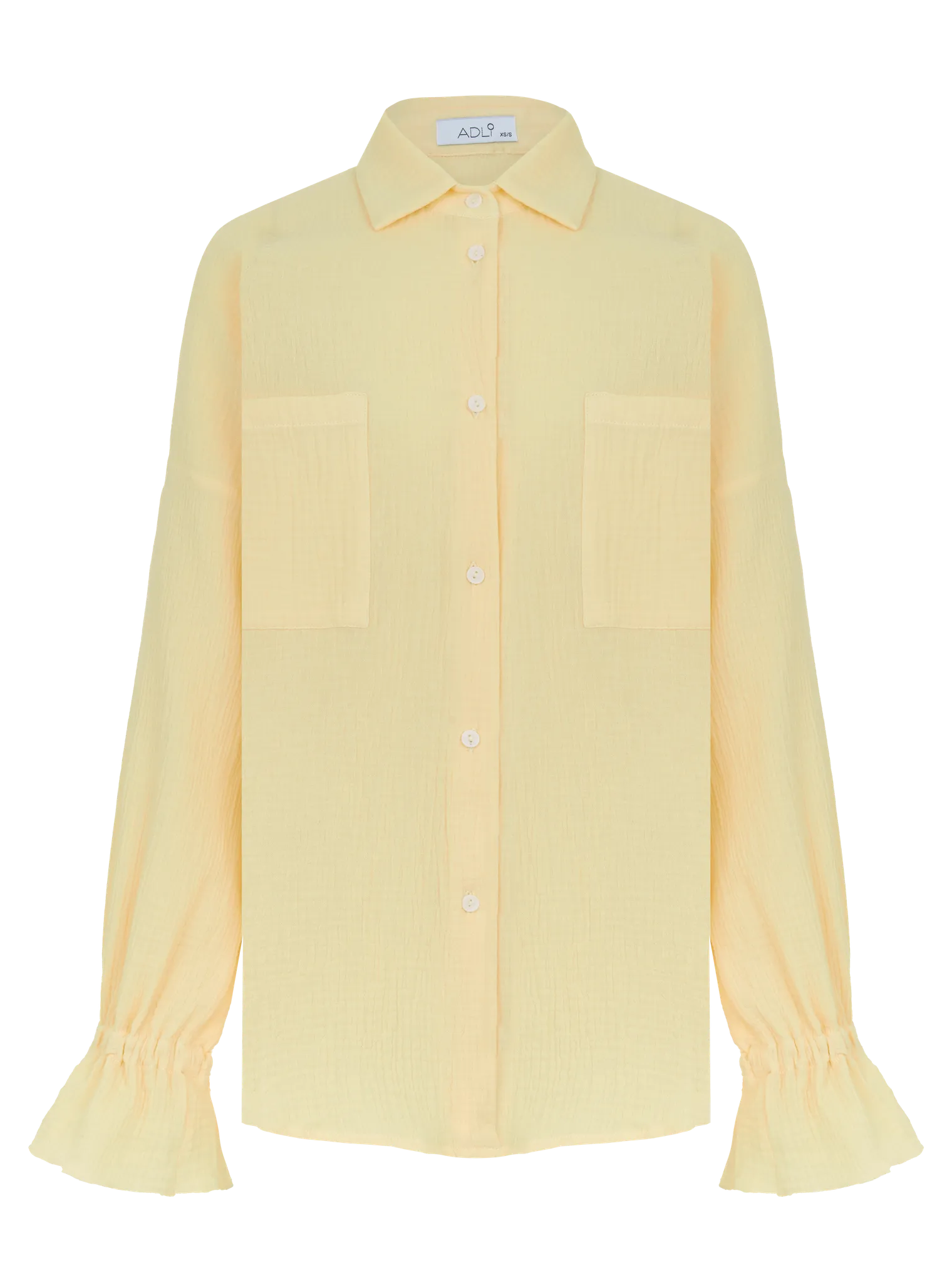 Костюм из муслина: рубашка, шорты цвета молочный лимон фото 3