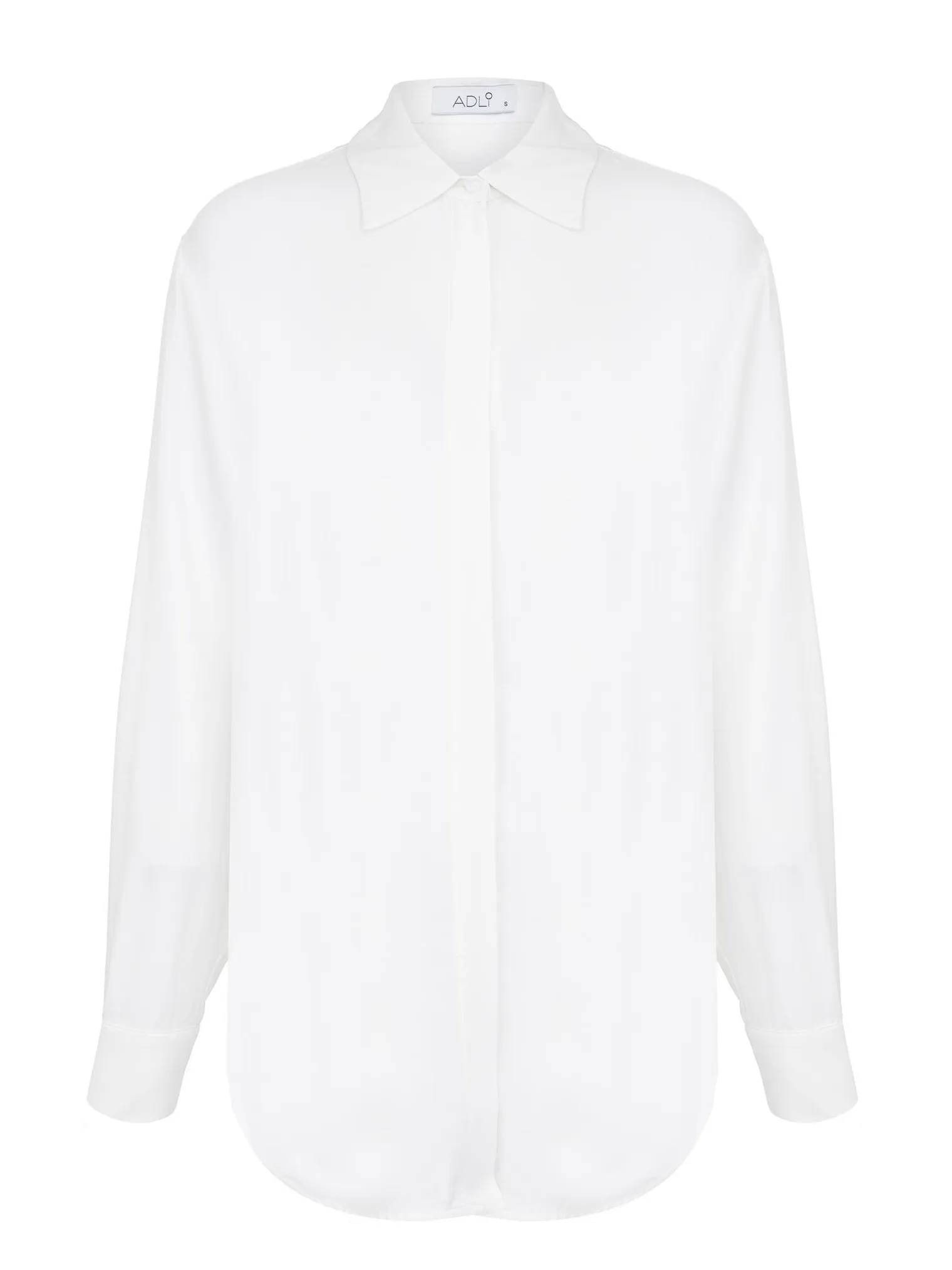 Рубашка из струящейся ткани белого цвета фото 6