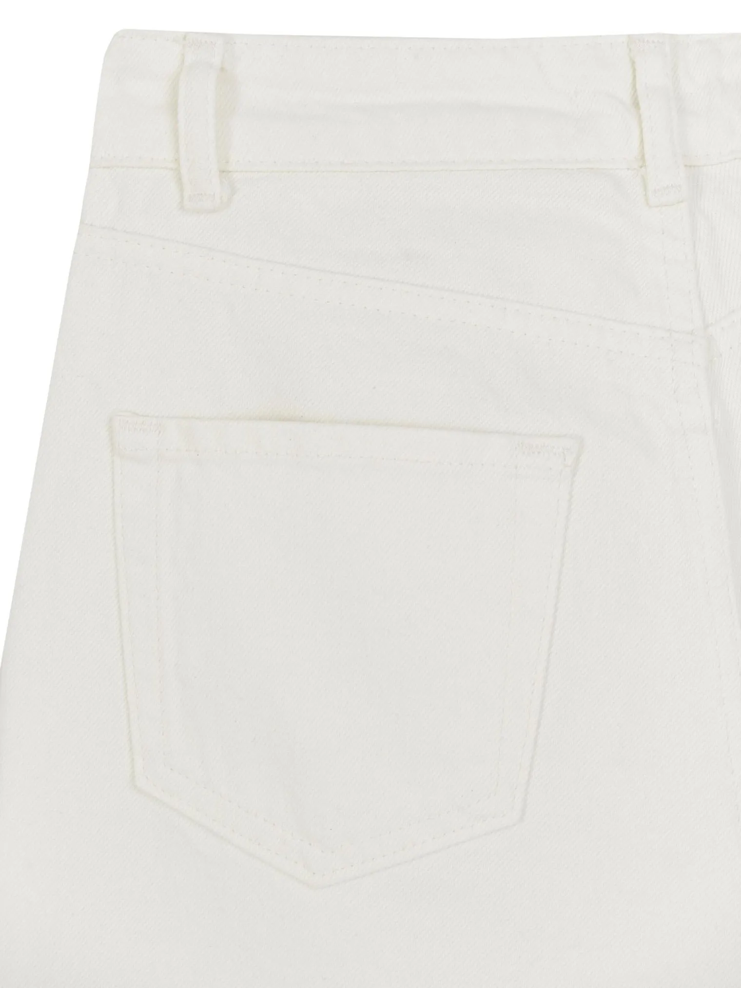 Джинсы широкого кроя с завышенной талией молочного цвета фото 9