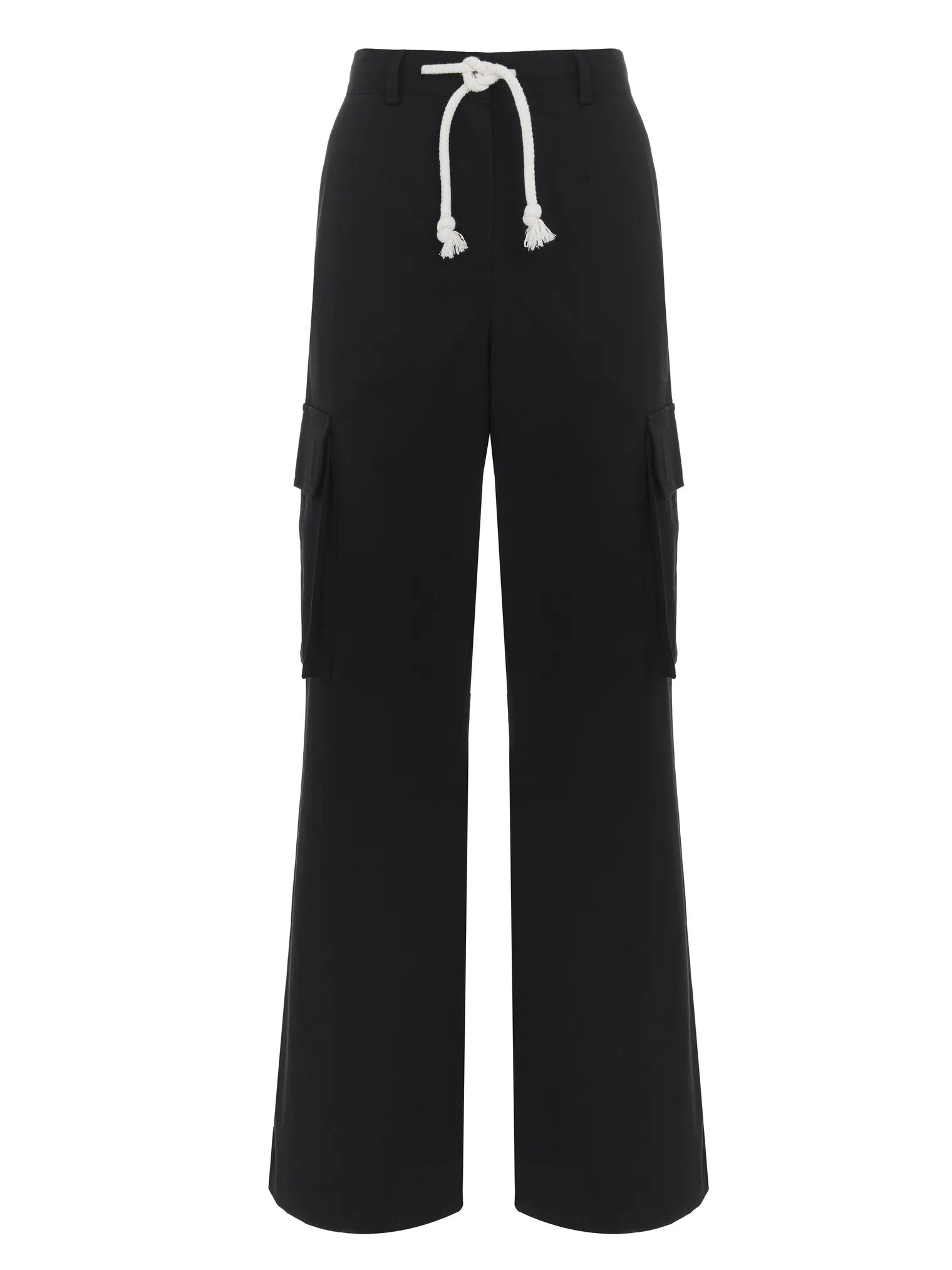 Брюки карго из плотного хлопка чёрного цвета фото 1