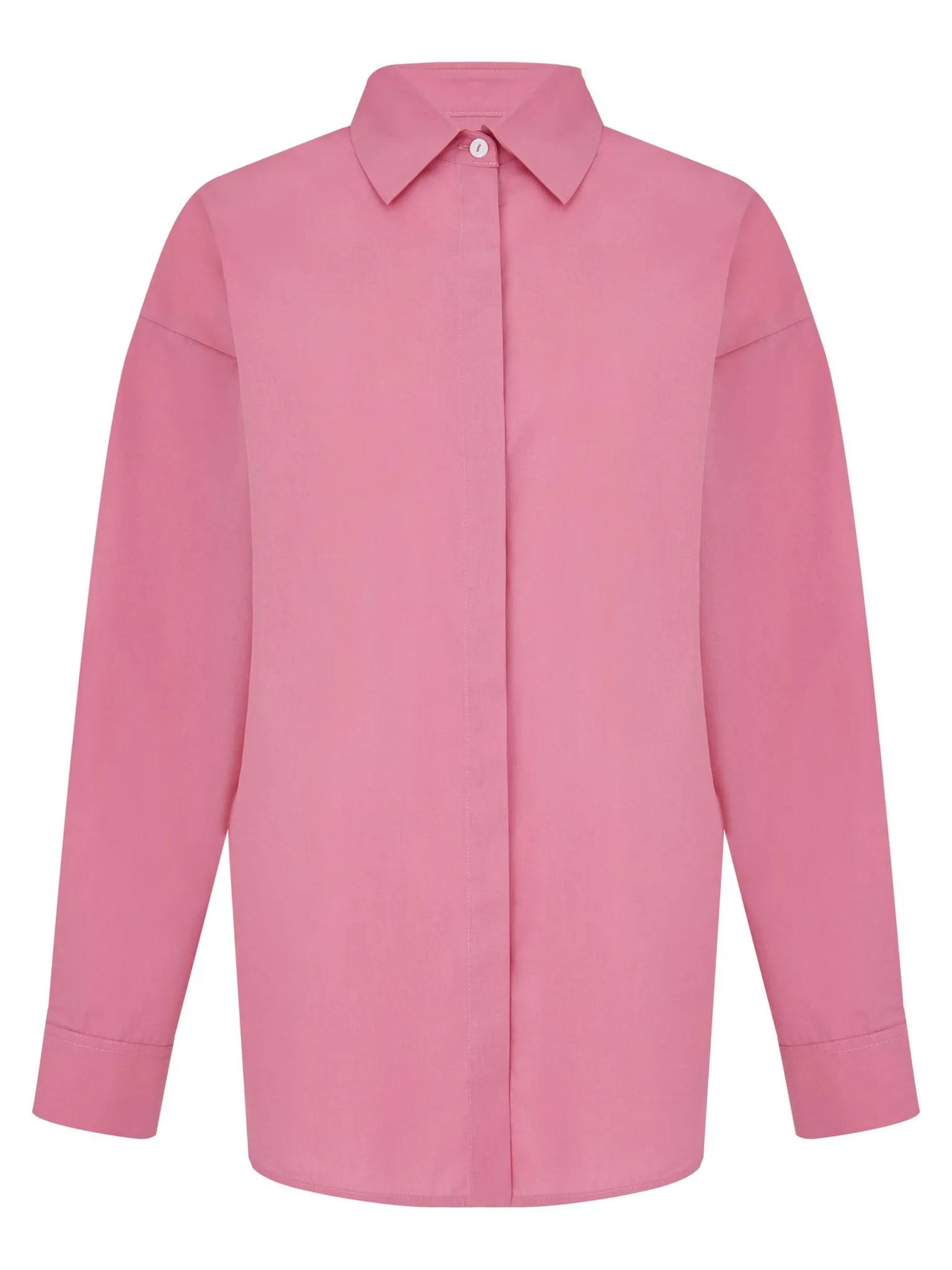 Рубашка свободного кроя розового цвета фото 6