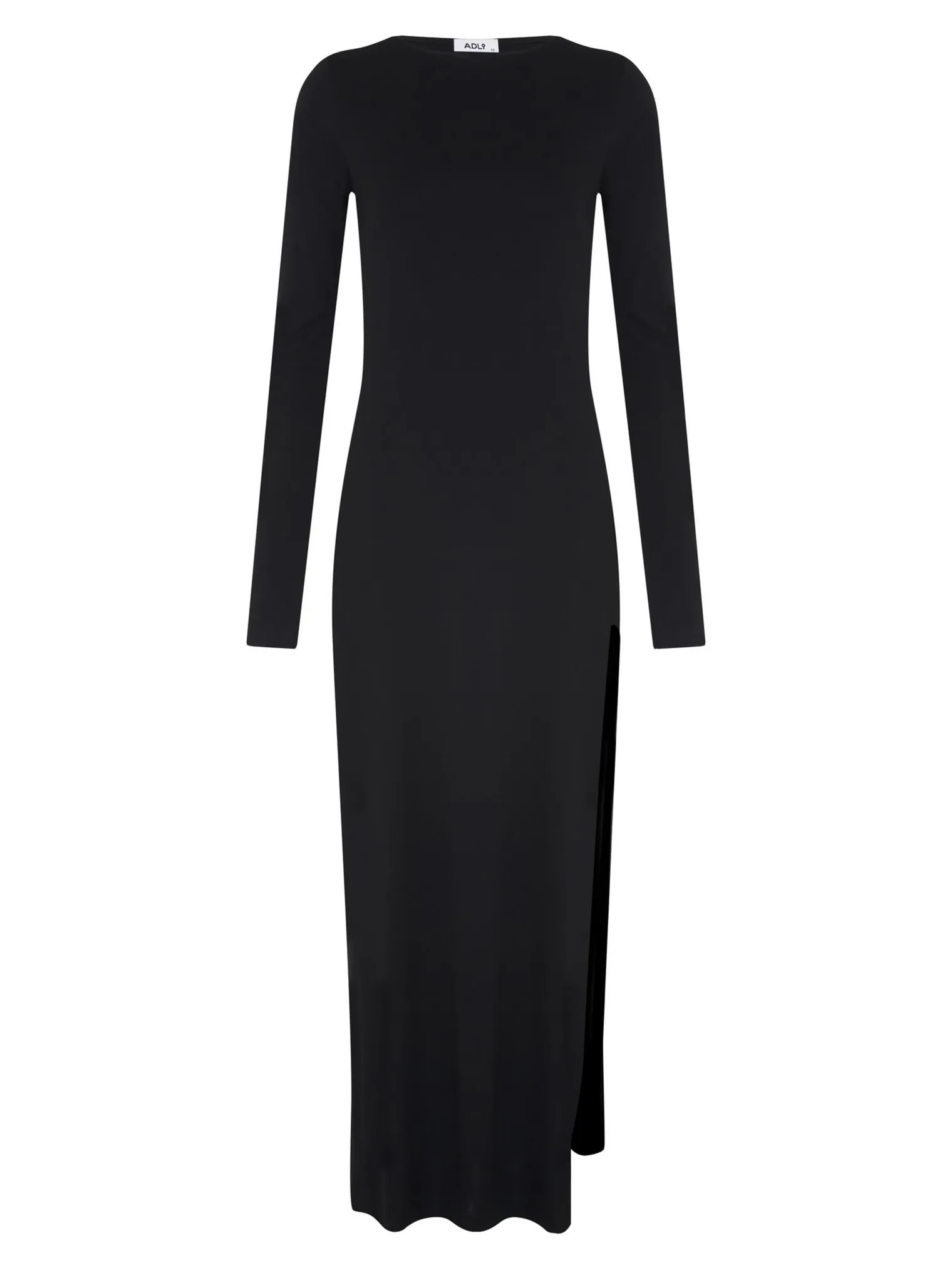 Платье макси с разрезом чёрного цвета фото 9