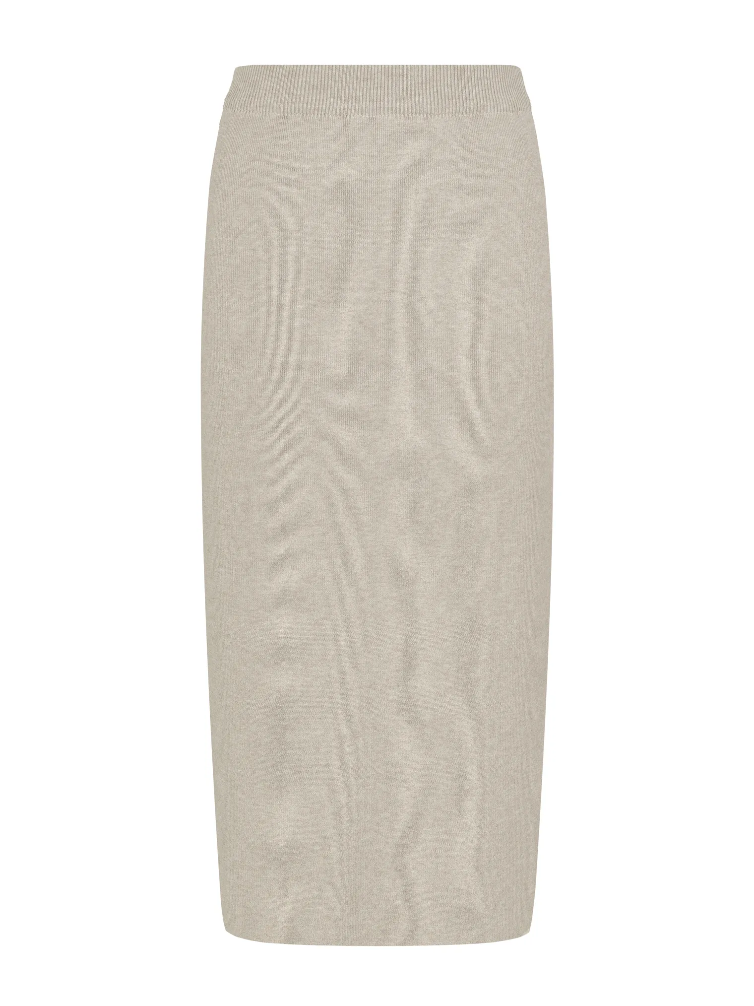 Юбка мелкой вязки молочного цвета фото 1