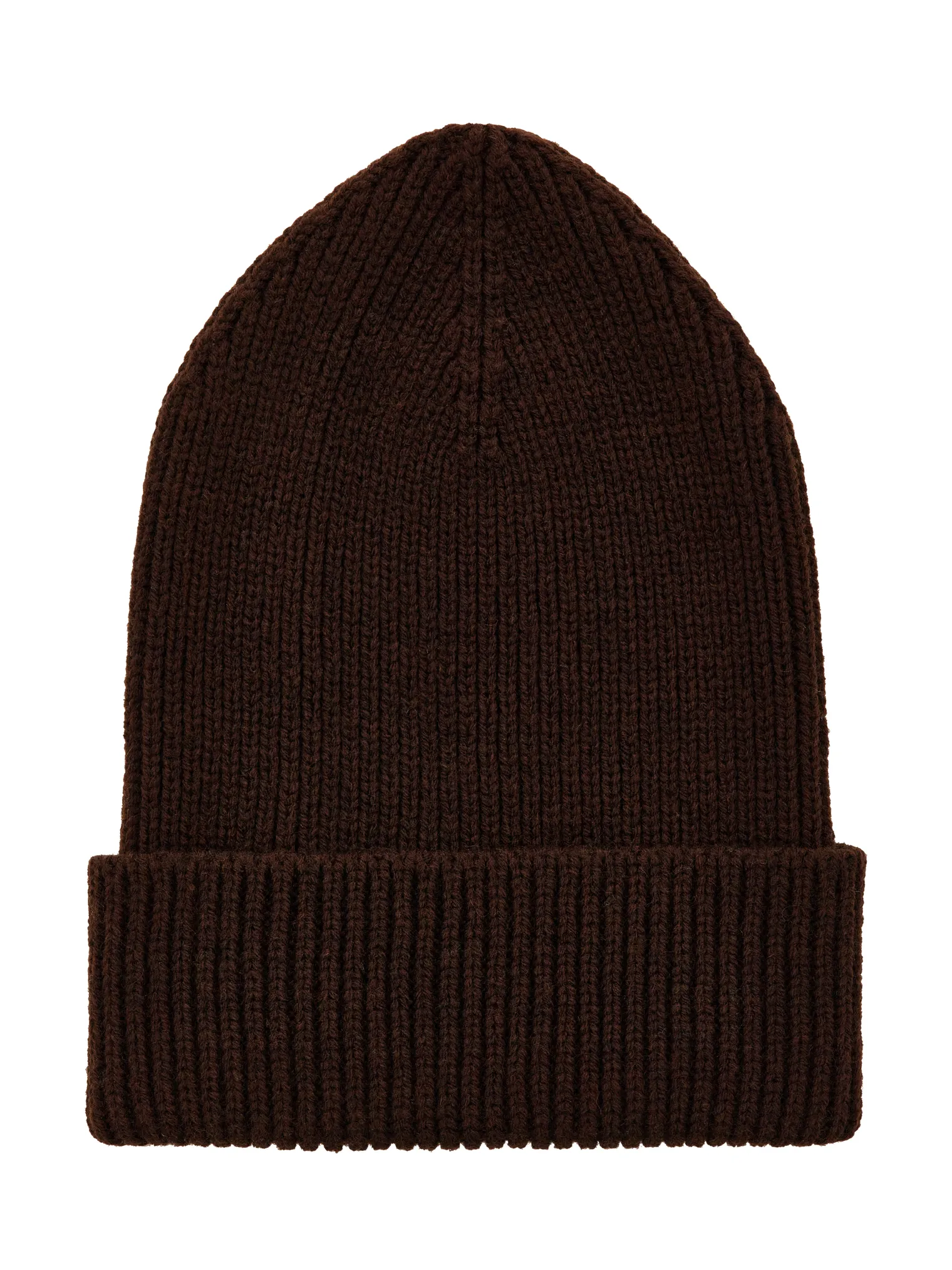 Шапка из шерсти мериноса цвета горький шоколад фото 1