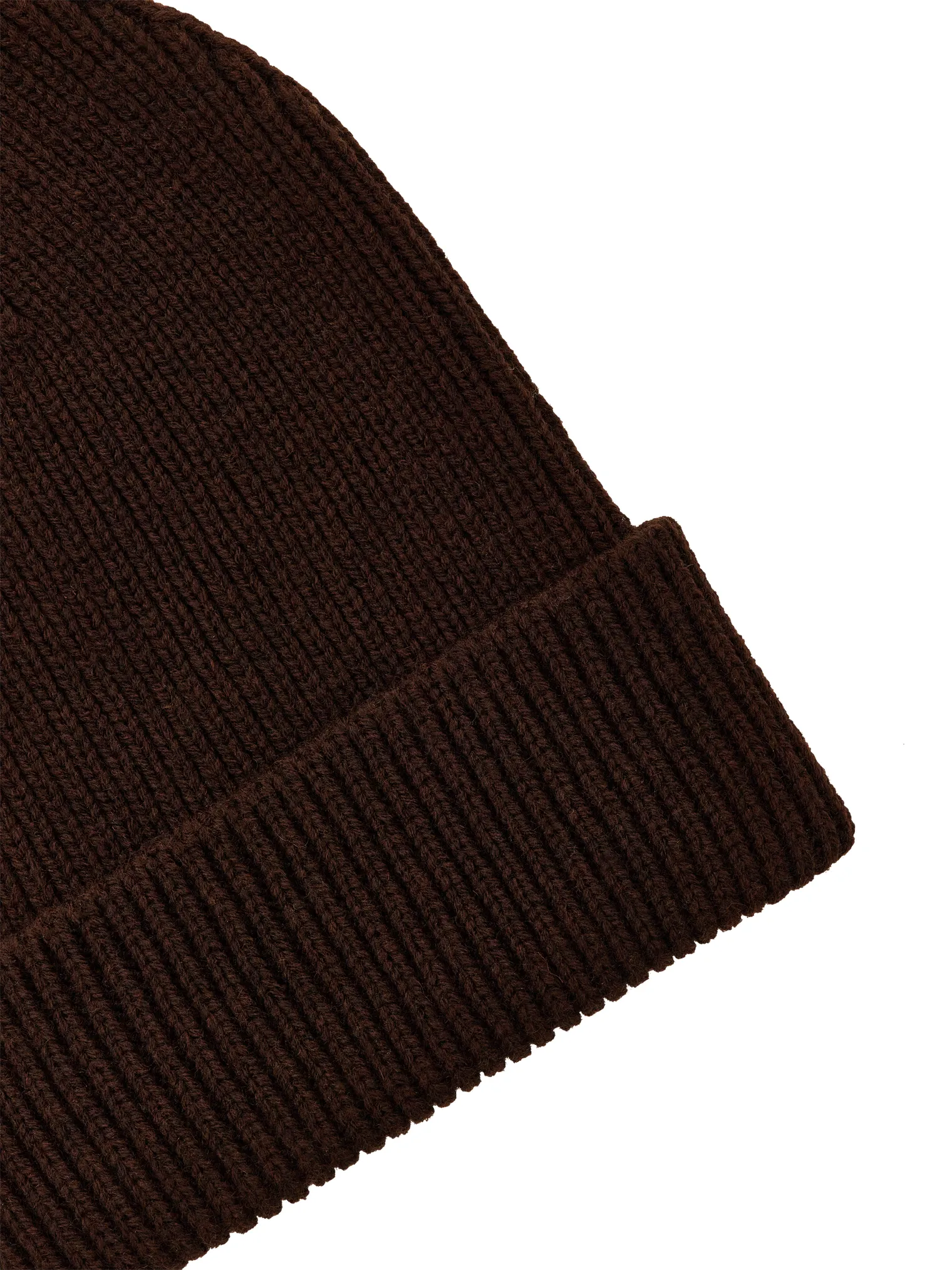 Шапка из шерсти мериноса цвета горький шоколад фото 2