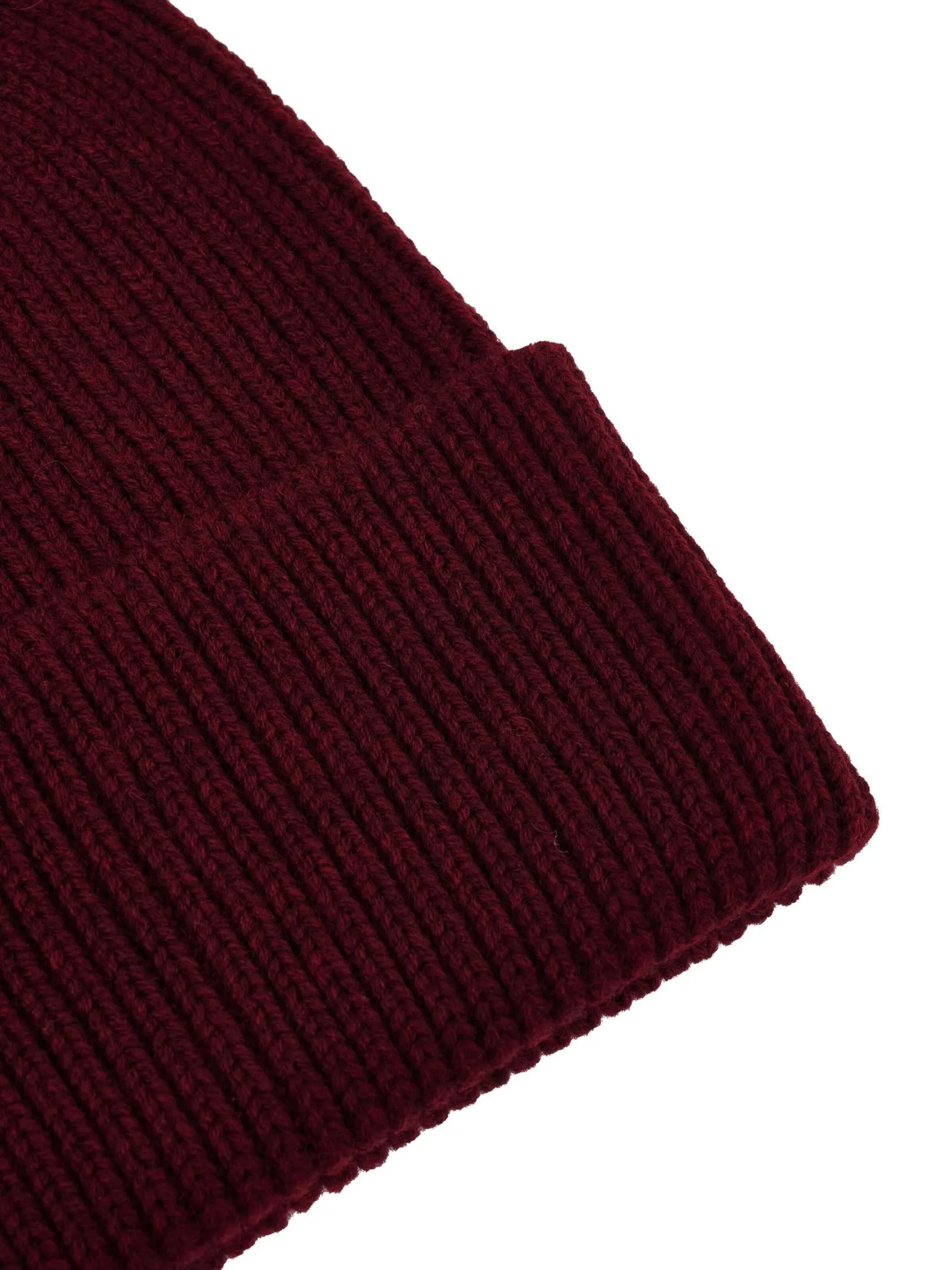 Шапка из шерсти мериноса бордового цвета фото 2