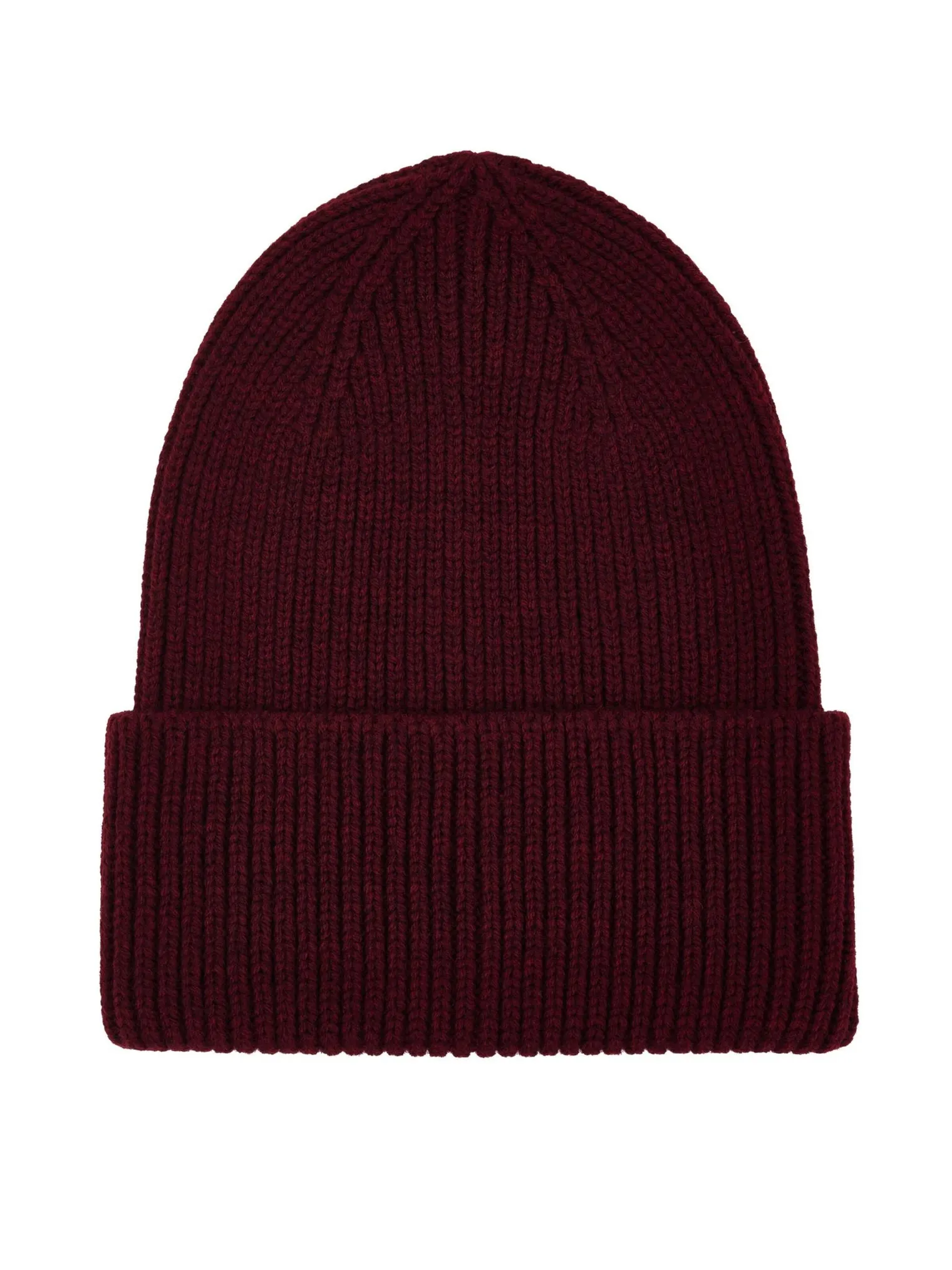 Шапка из шерсти мериноса бордового цвета фото 1